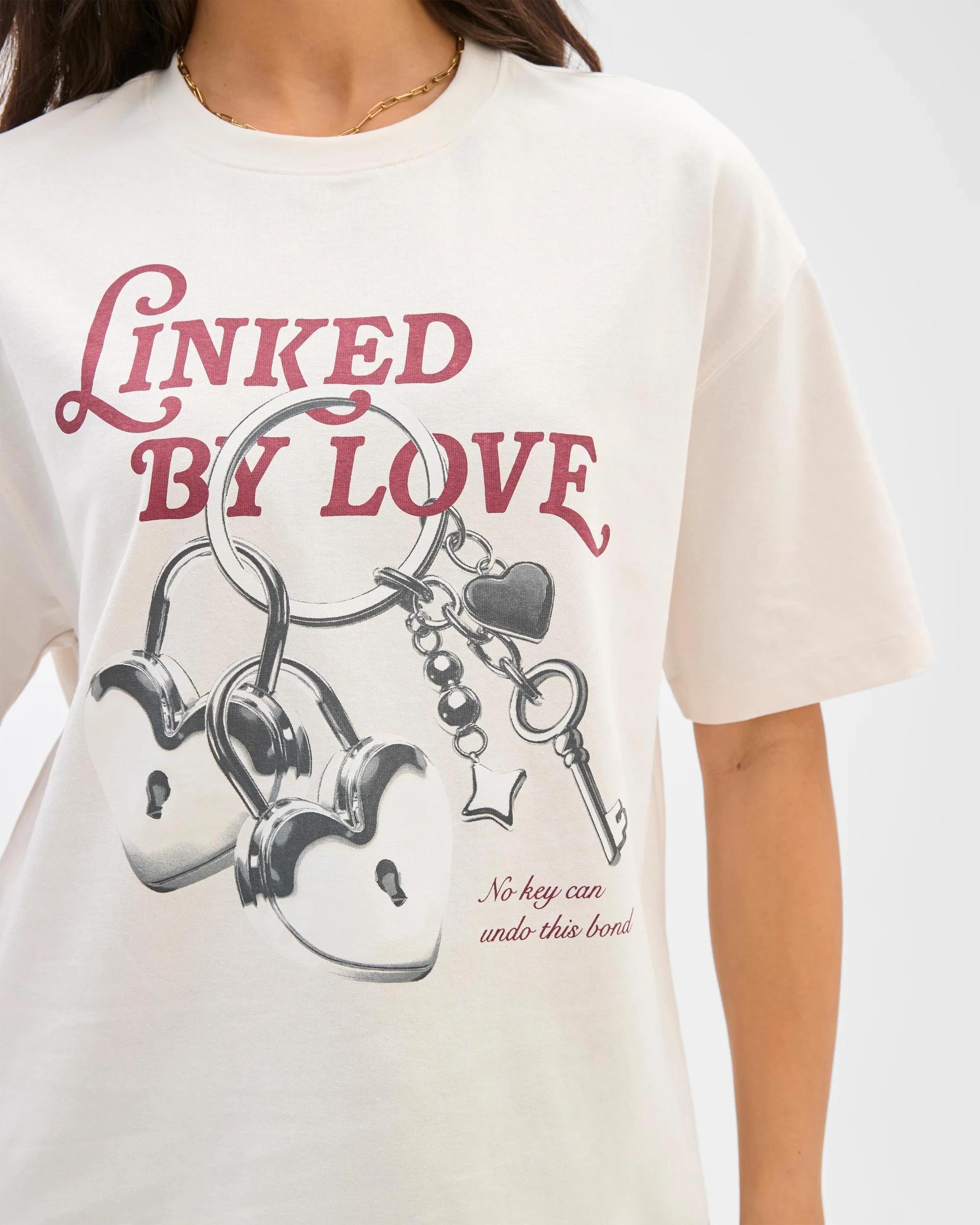 5 Lily Loves Australian Cotton Oversized Printed T-Shirt LINKED BY LOVE, 5 of 6