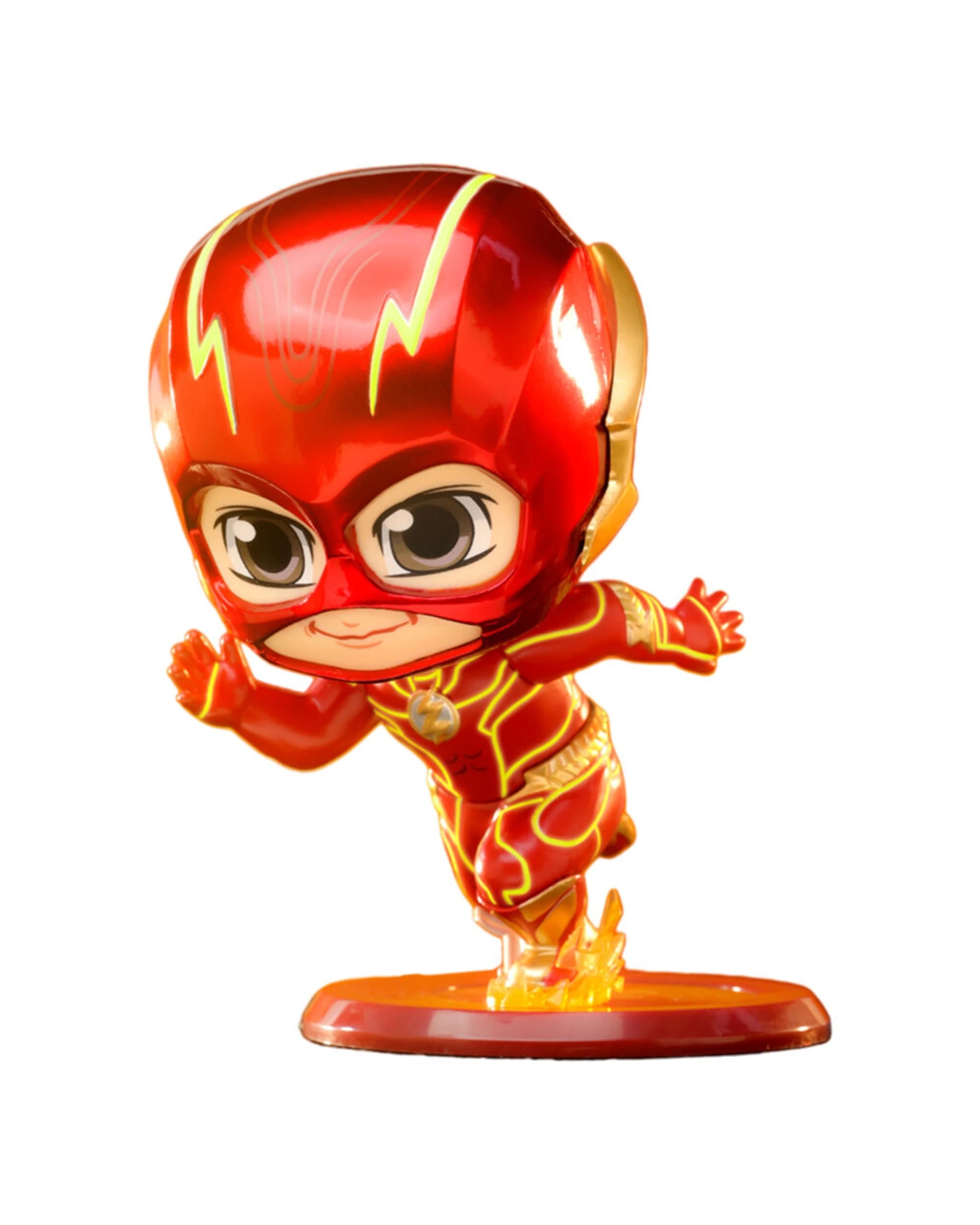 1 The Flash Luminous Cosbaby Hot Toys Rotatable Head 9-12cm Action Figure - Red, 1 of 3