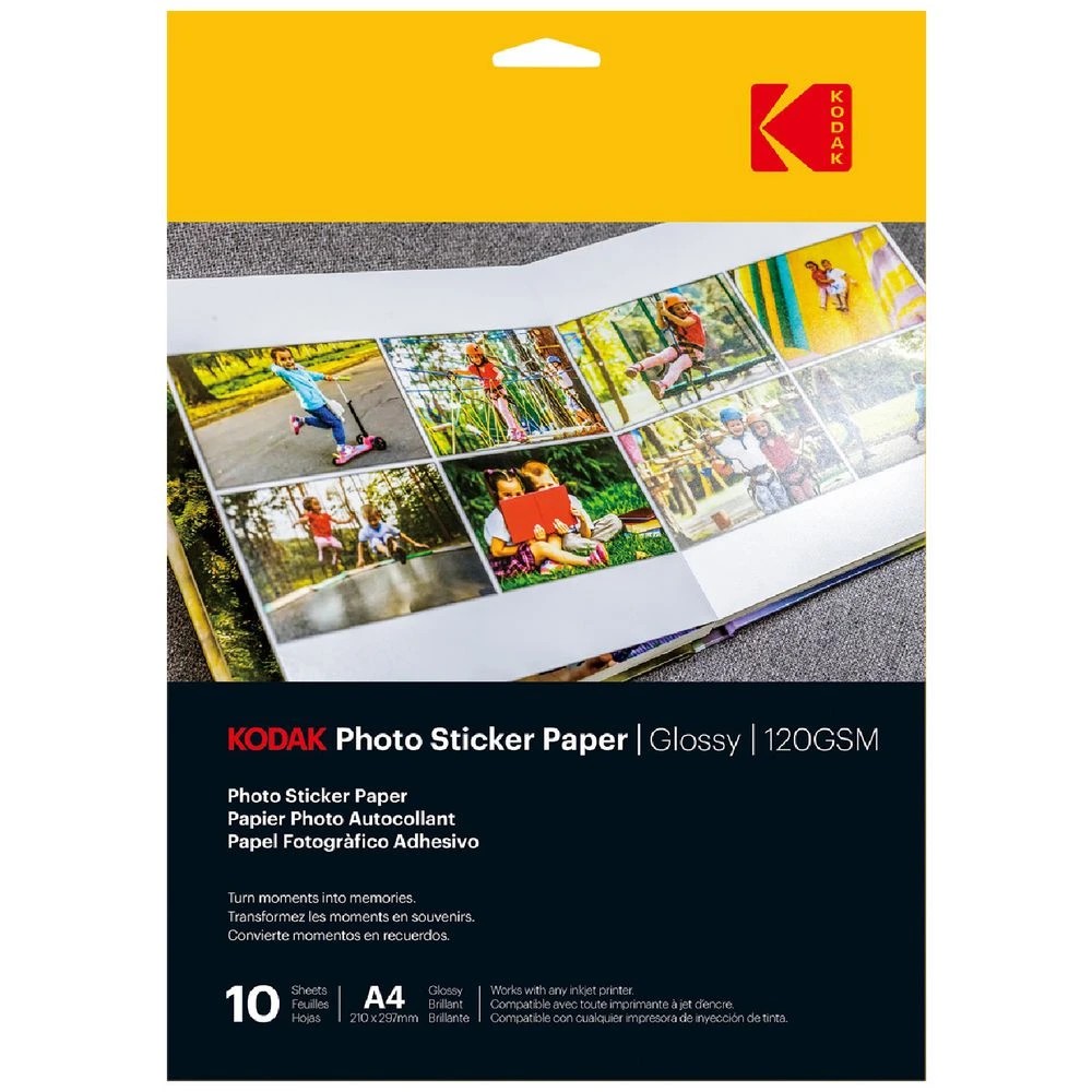 1 Kodak A4 Photo Sticker Paper Gloss 10 Sheets, 1 of 1