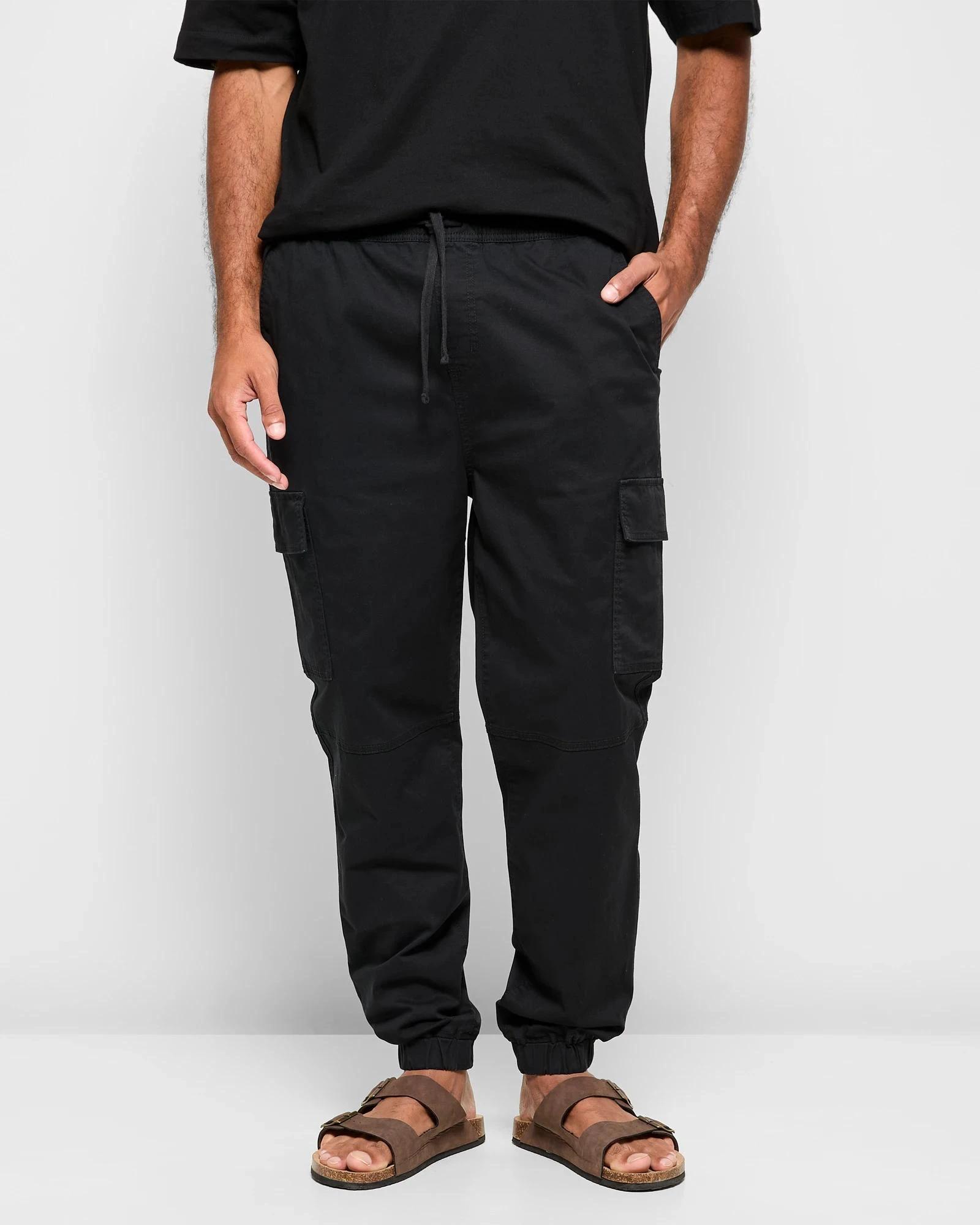 1 Target Man Australian Cotton Cargo Jogger Pants BLACK, 1 of 5