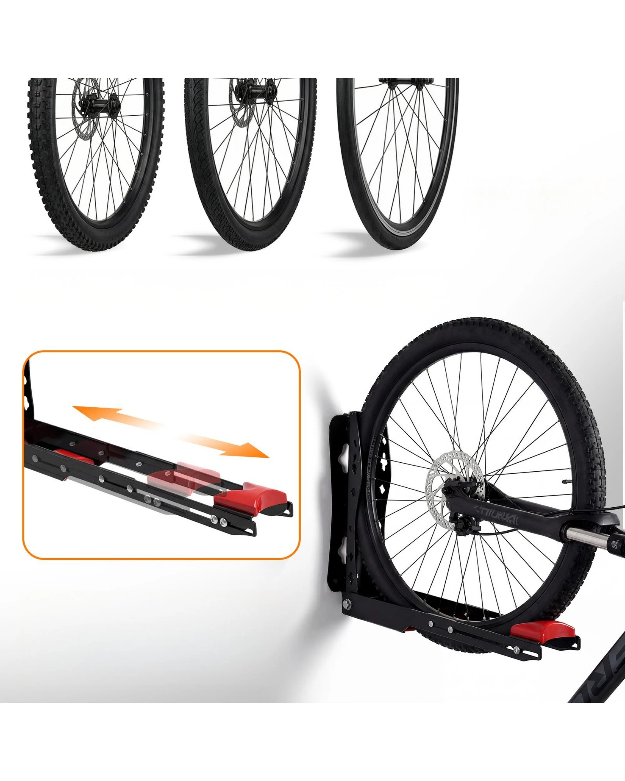 2 Advwin Bike Repair Stand Foldable and 360° Rotatable 4-Leg Bike Rack with Tool Tray - Black, 2 of 8