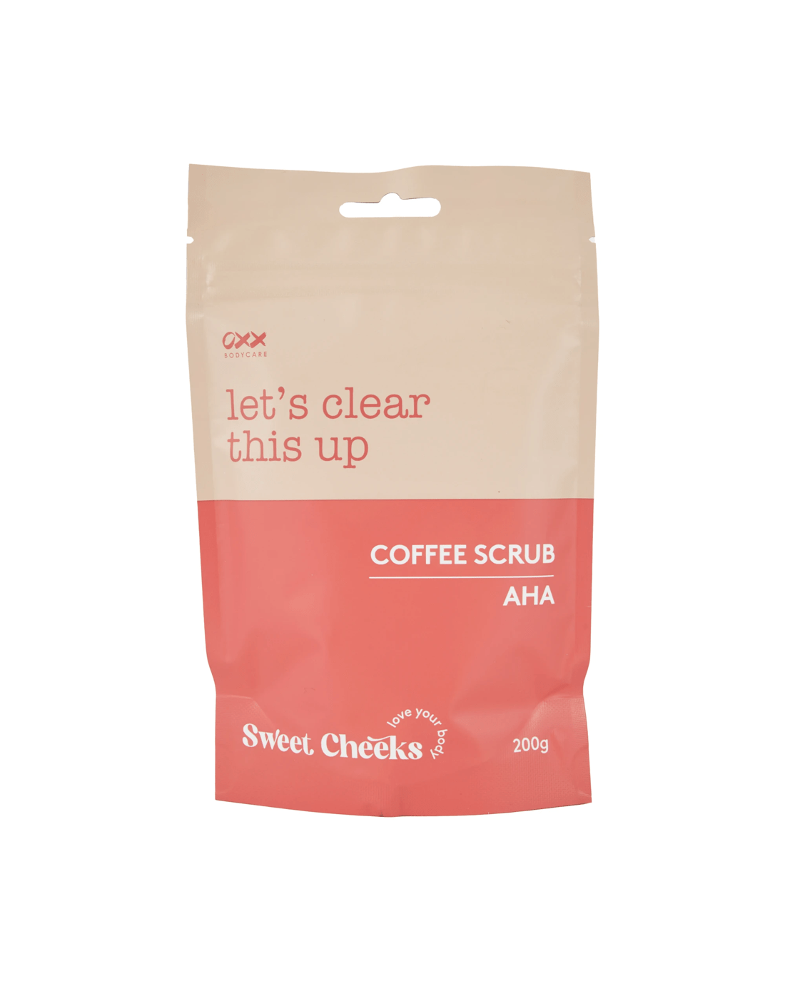 1 OXX Bodycare Let's Clear This Up Sweet Cheeks Coffee Scrub 200g - AHA, 1 of 2