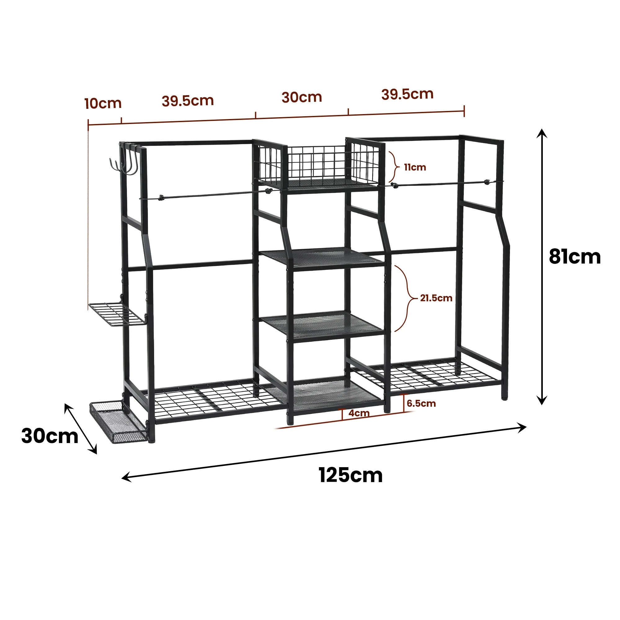 2 Everfit Golf Bag Storage Golfing Equipment Rack Holds 2 Bags 16 Clubs - Black, 2 of 8