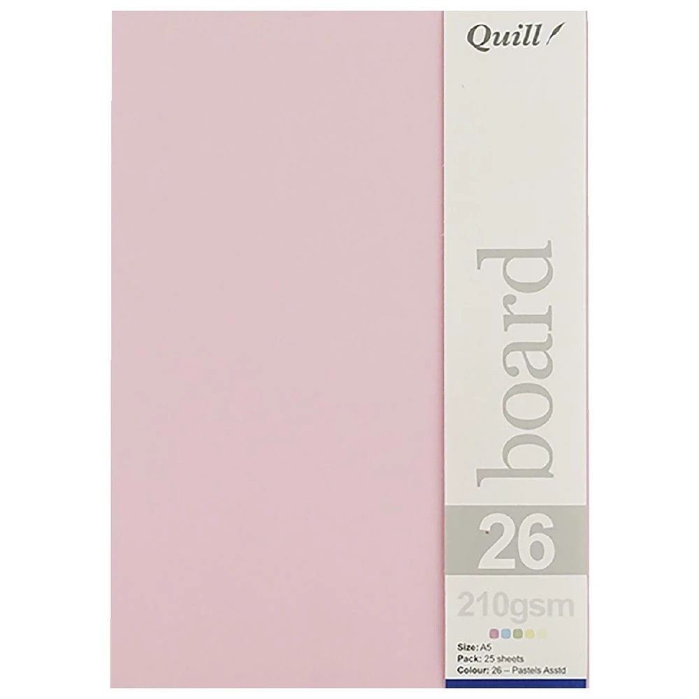 2 Quill A5 210gsm Board Pastel Assorted 25 Pack, 2 of 3