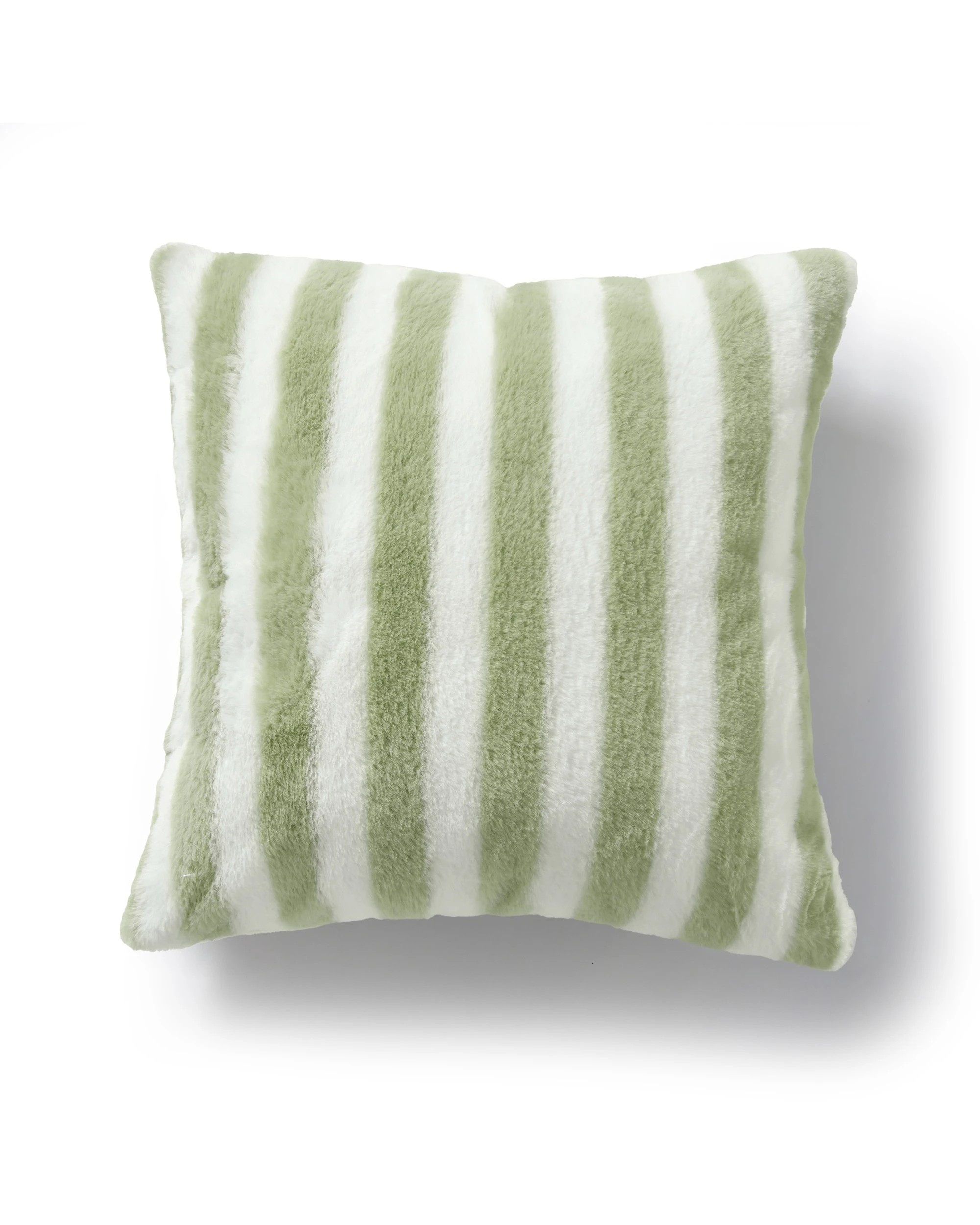 1 Dreamaker Linea Faux Fur Cushion 50x50cm - Olive, 1 of 5