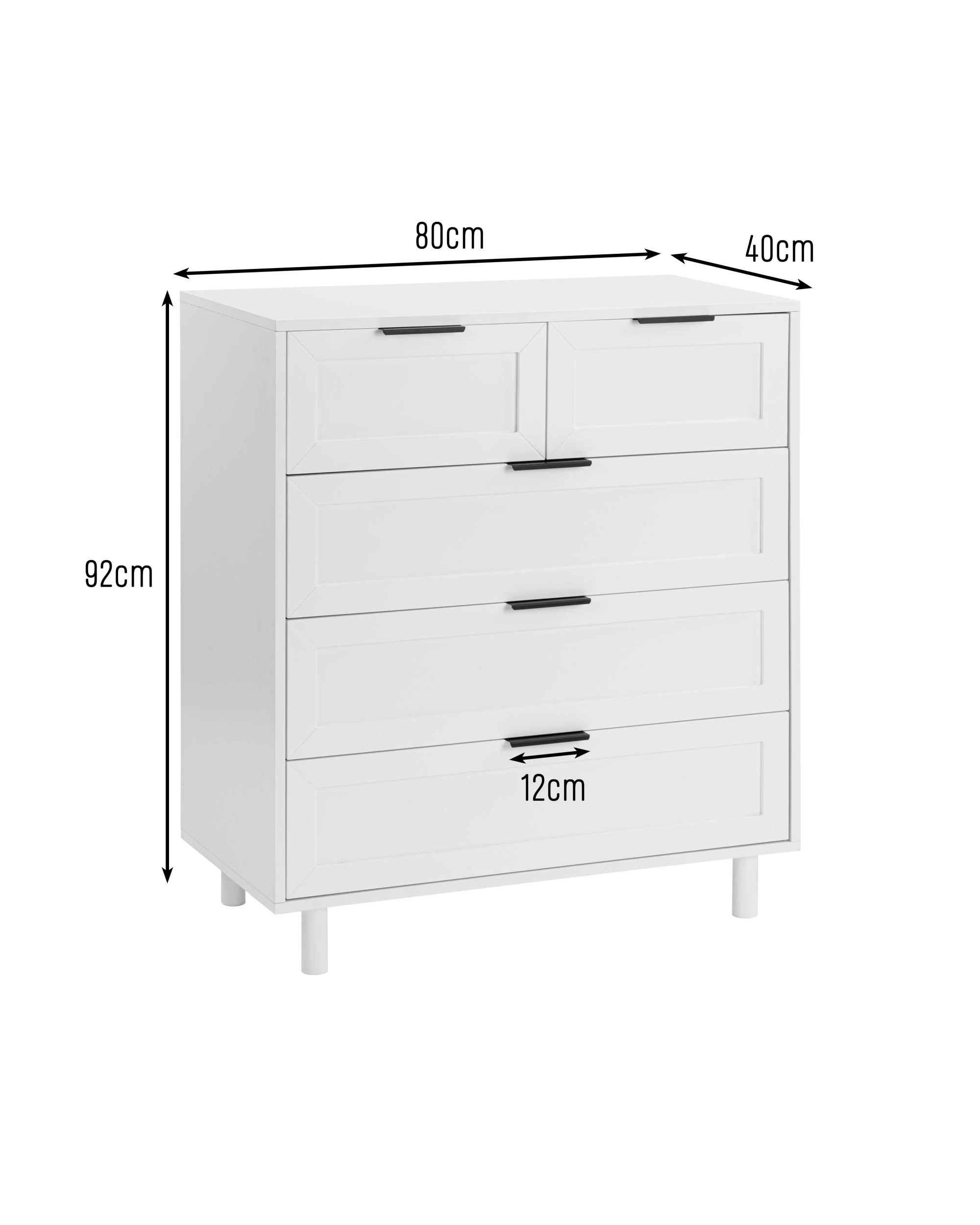10 Kodu Tallboy Dresser Chest 5 Drawers - White, 10 of 10
