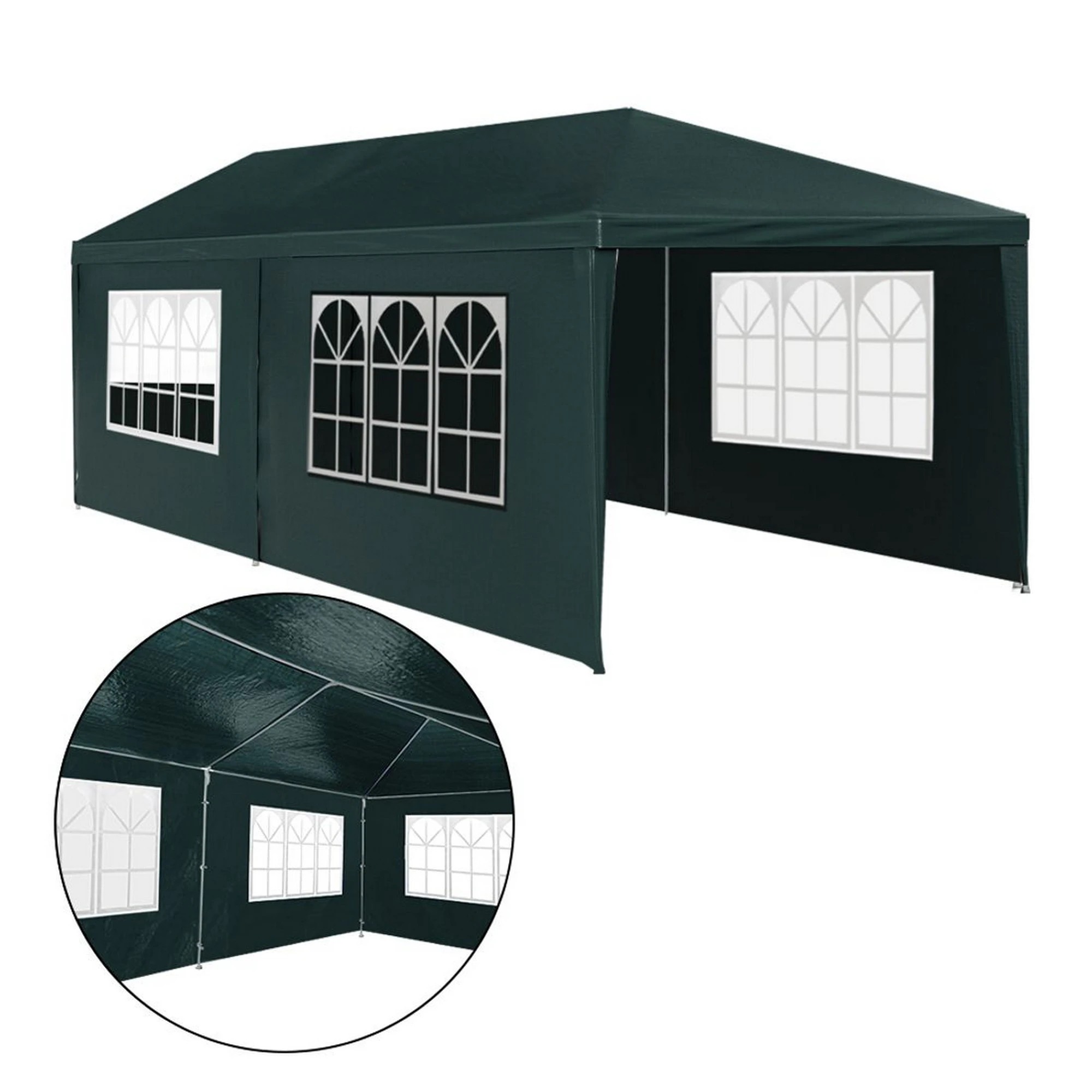 4 Instahut Gazebo  Marquee Wedding Party Tent Outdoor Camping Side Wall Canopy 4 Panel - Green, 4 of 7