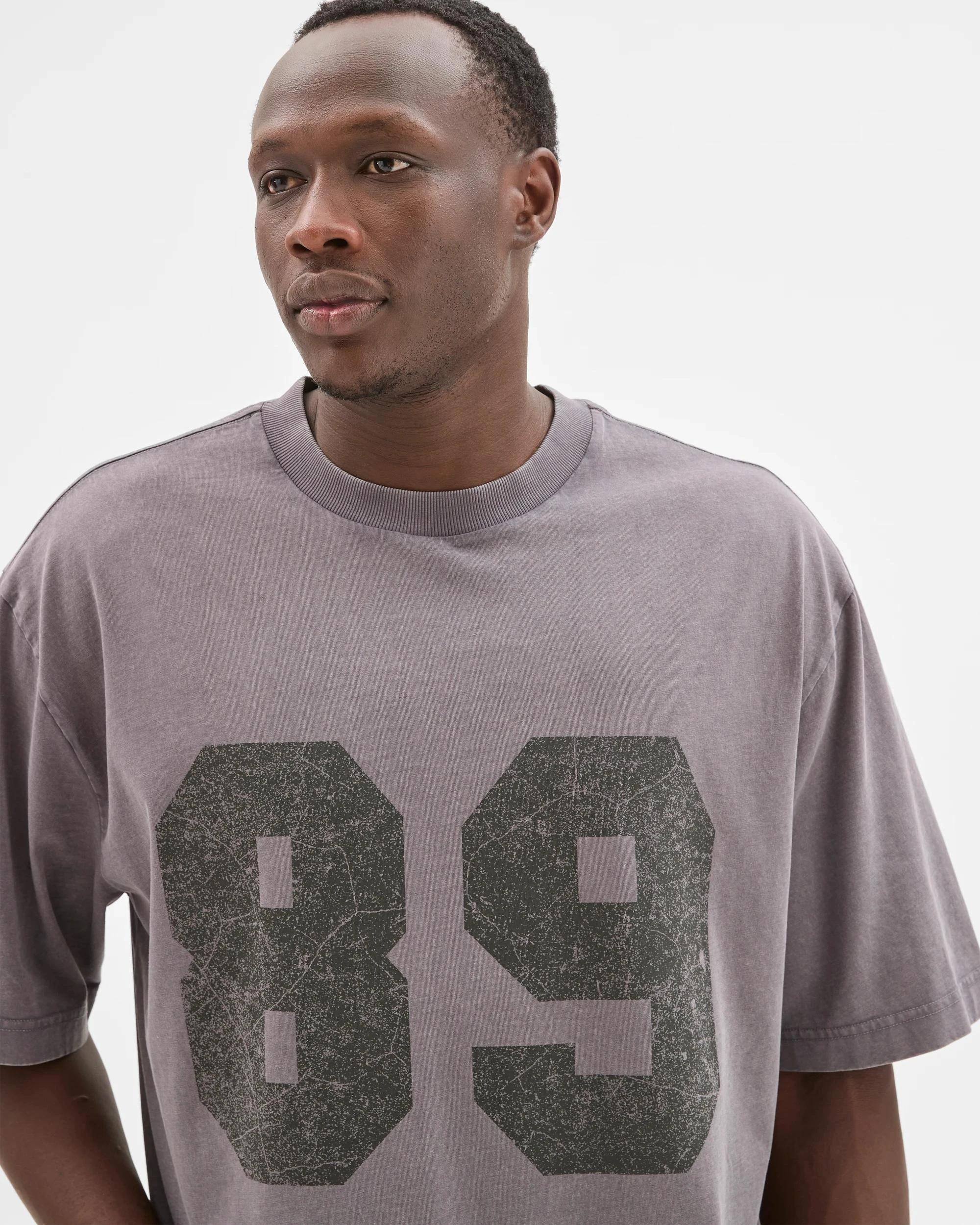 4 Commons Australian Cotton Boxy Fit Graphic T-Shirt GREY, 4 of 6