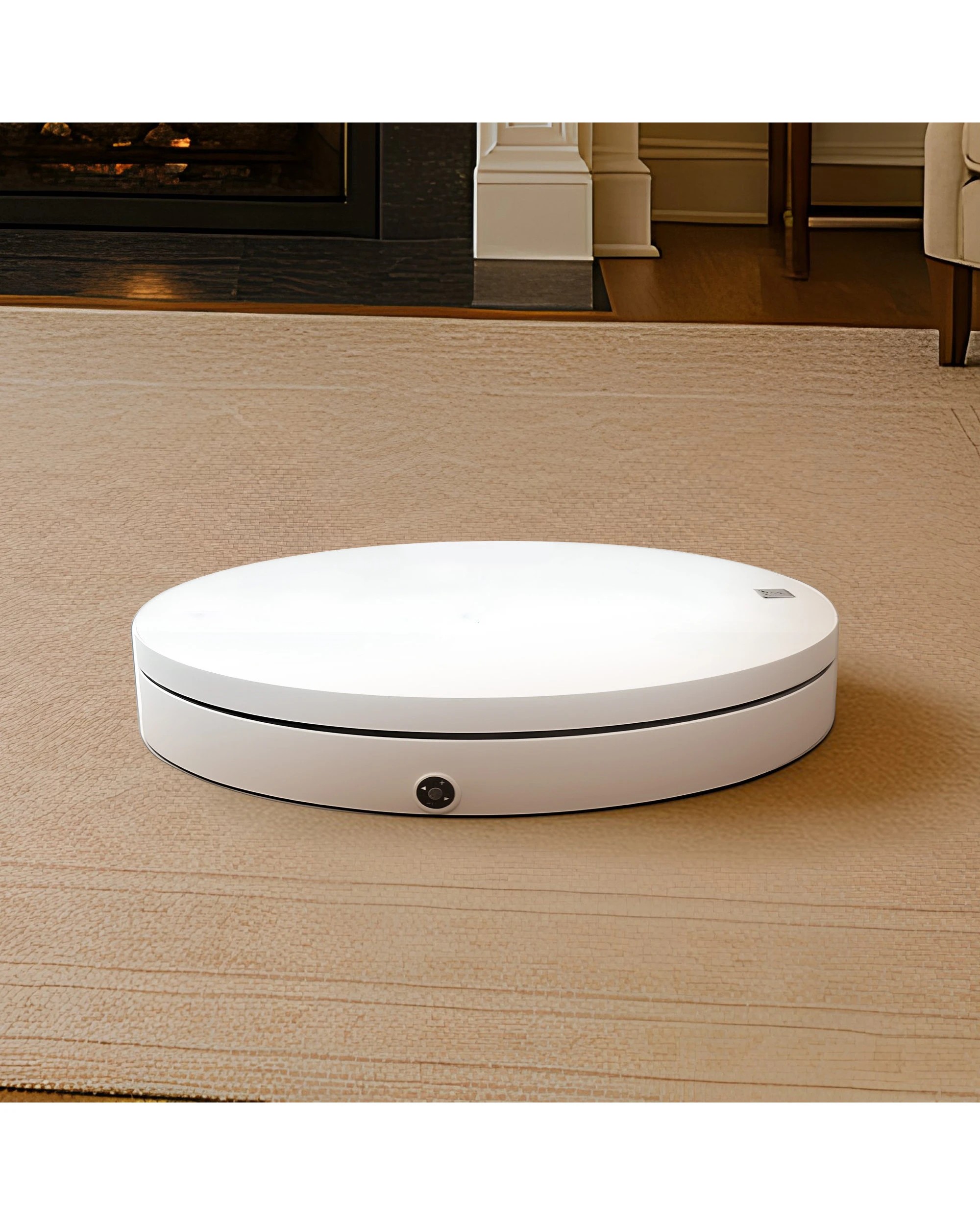 4 Christabelle 60cm 100kg Commercial Electric Shop Display Rotating Turntable Platform with Power Outlet - White, 4 of 5