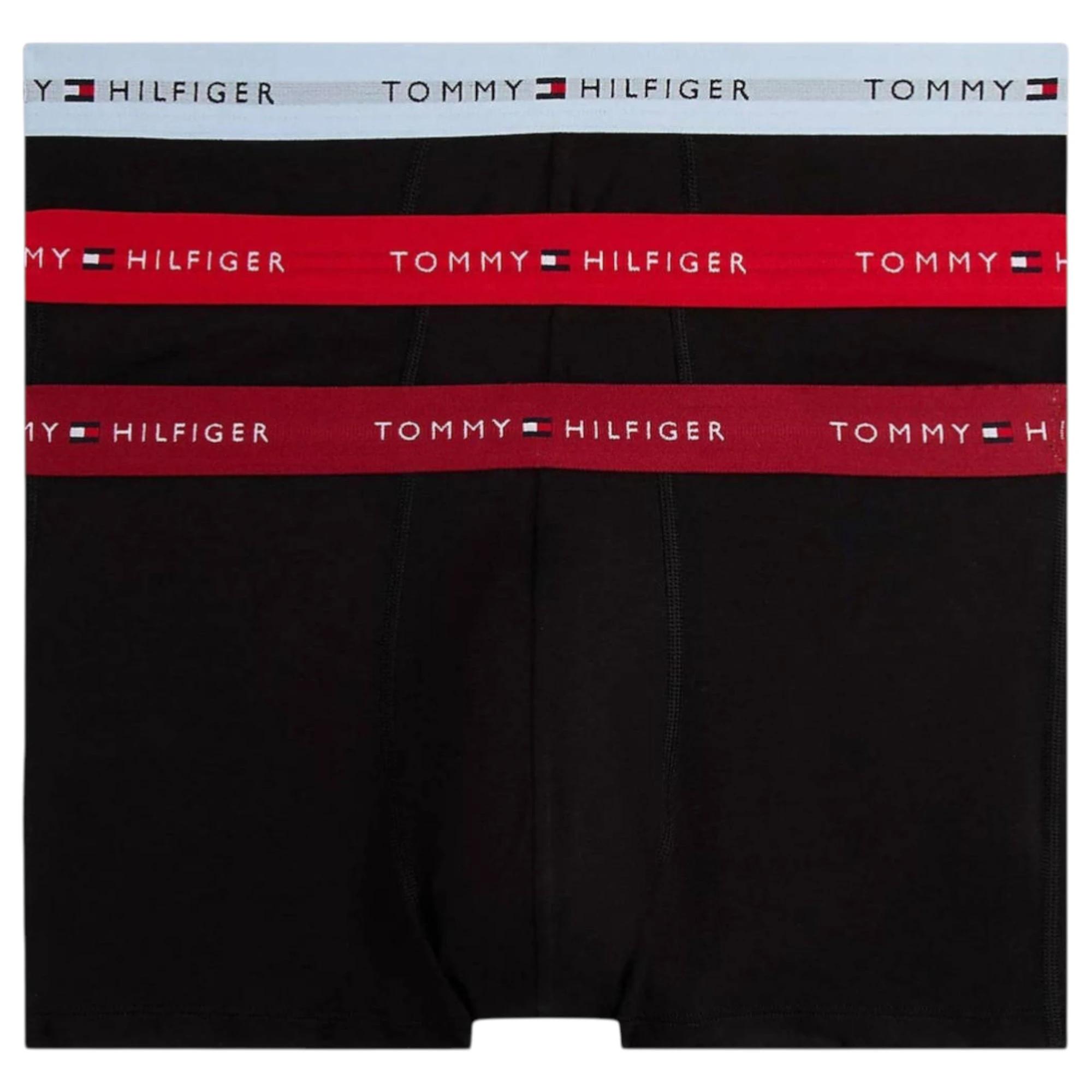 6 Tommy Hilfiger 3 Pack Mens Essential Cotton Trunks Boxer Underwear BLACK MULTI, 6 of 8