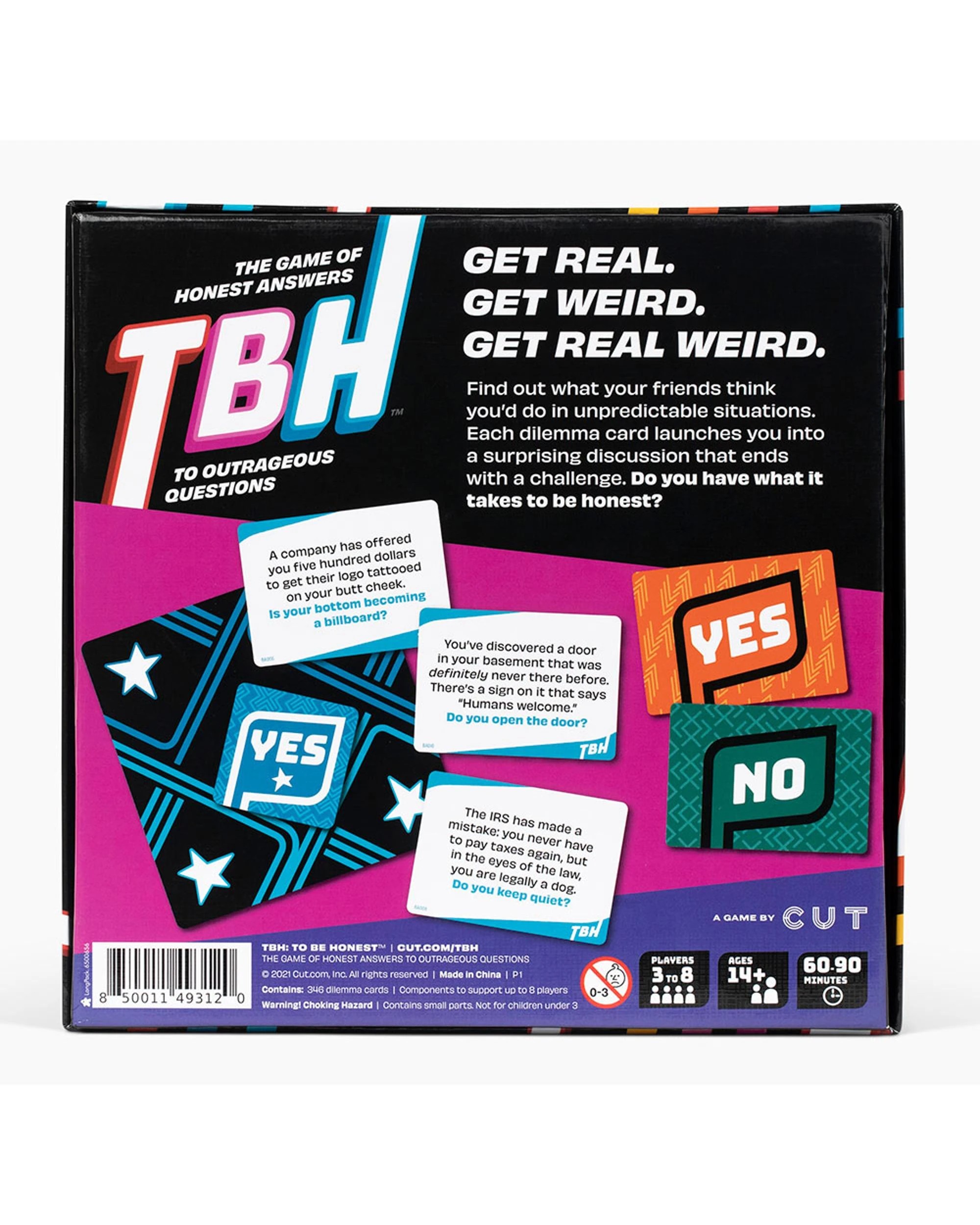 3 TBH The Game of Honest Answers to Outrageous Questions Card Game, 3 of 3