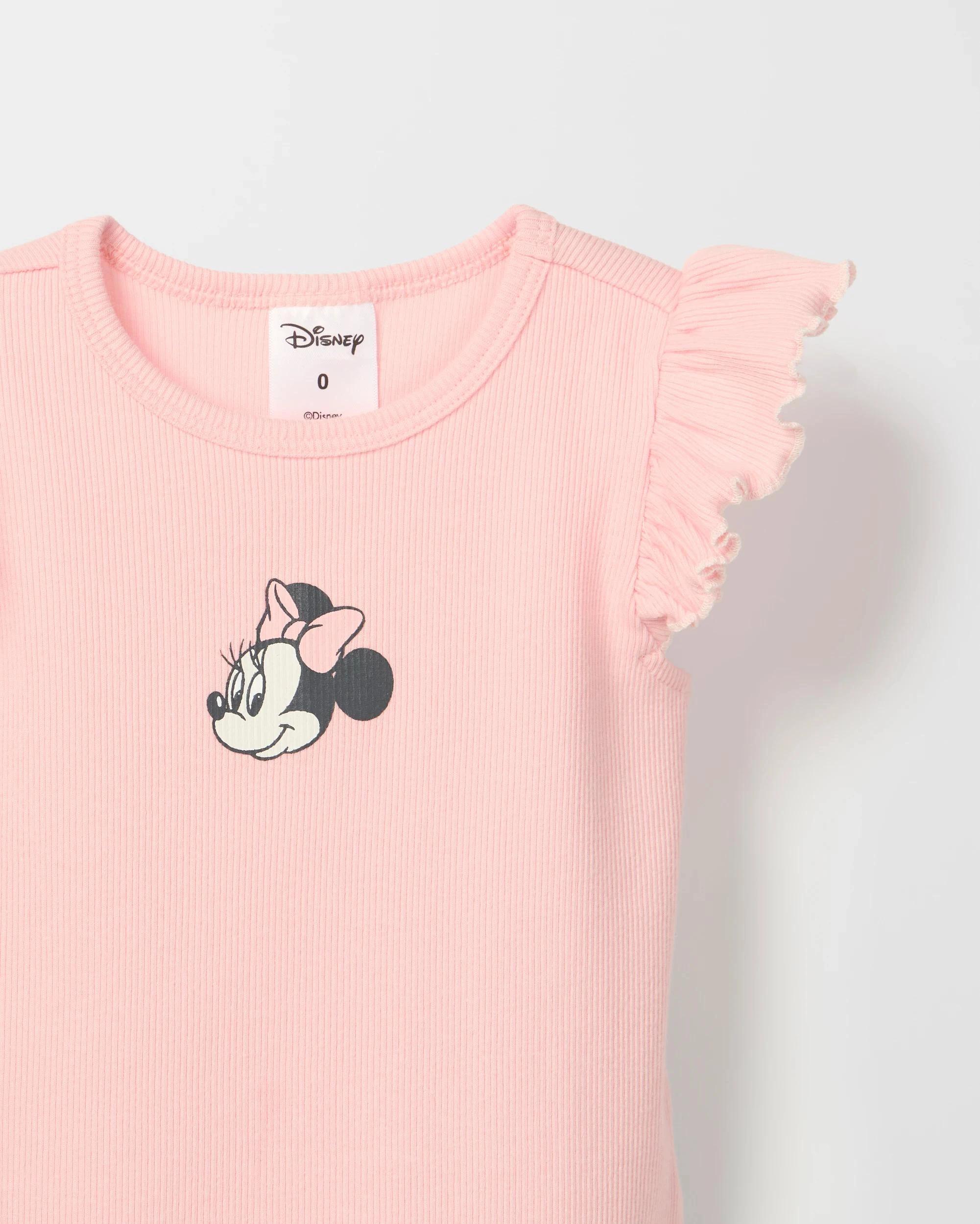 2 Baby Disney Organic Cotton Rib Bodysuit and Shorts 2 Piece Set MINNIE MOUSE, 2 of 5