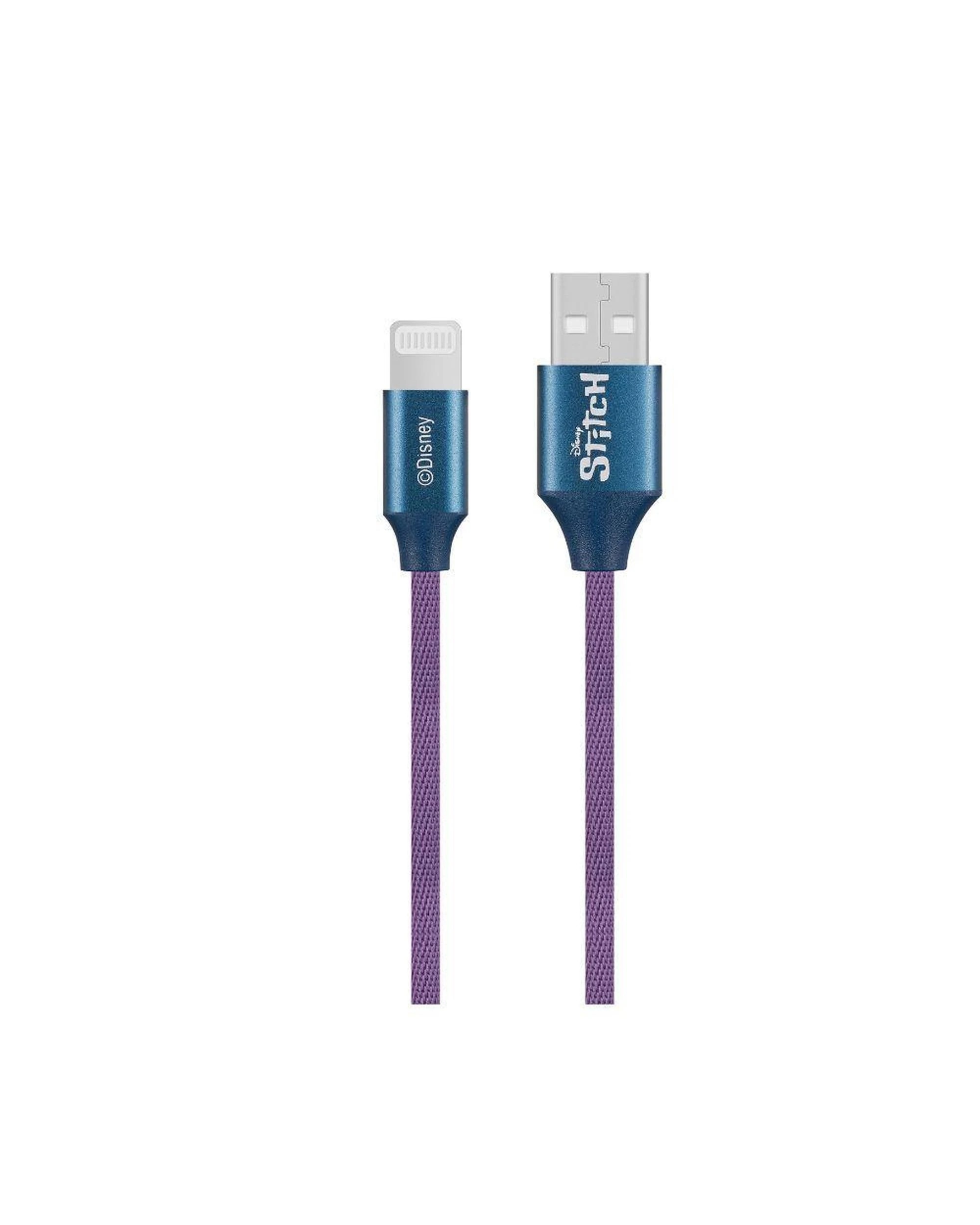 2 Disney Stitch USB A to Lightning Cable 1.2m Fast Charge Data Sync, 2 of 3