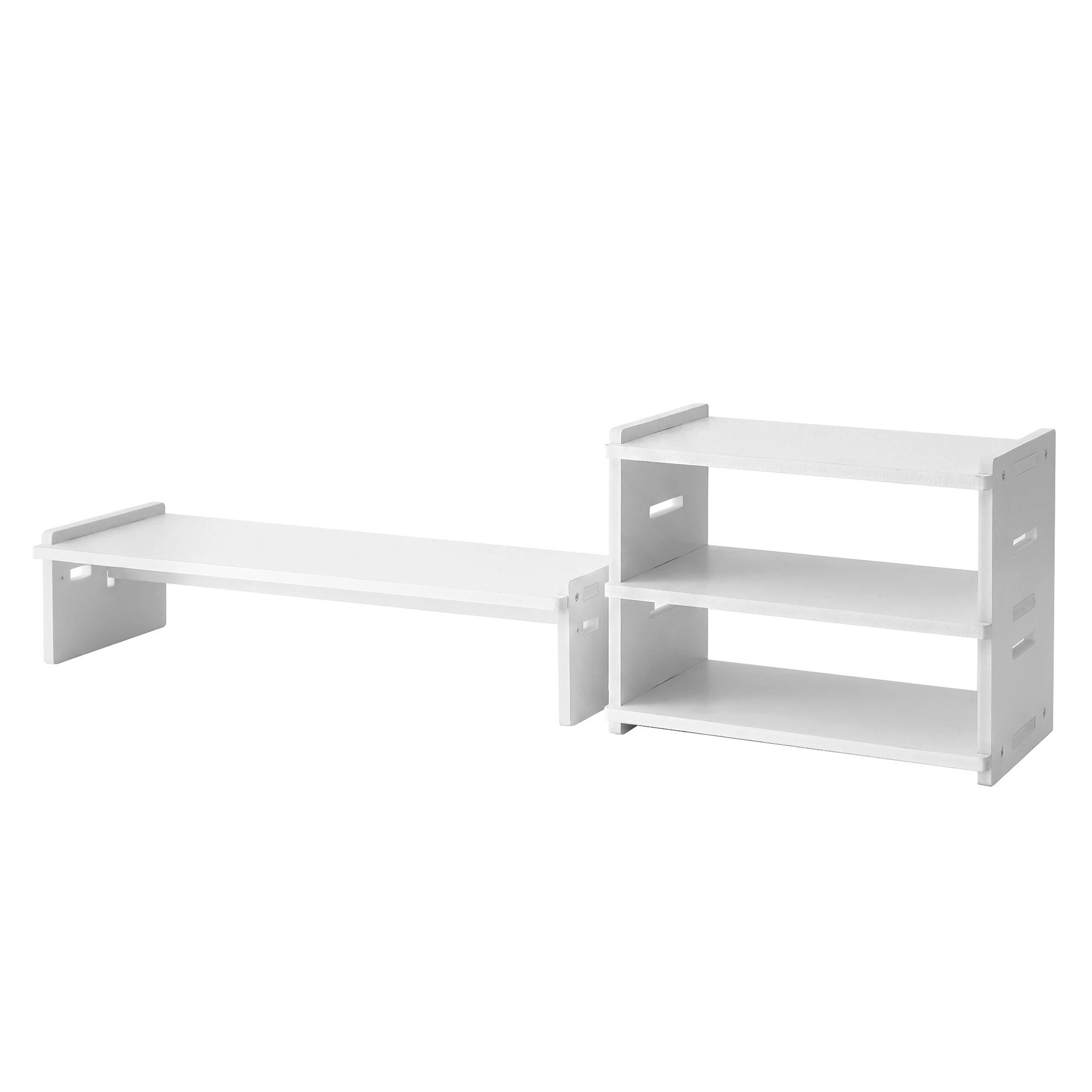 Artiss 2-in-1 Monitor Stand and 3-Tier Desk Organiser, PC Screen Riser ...