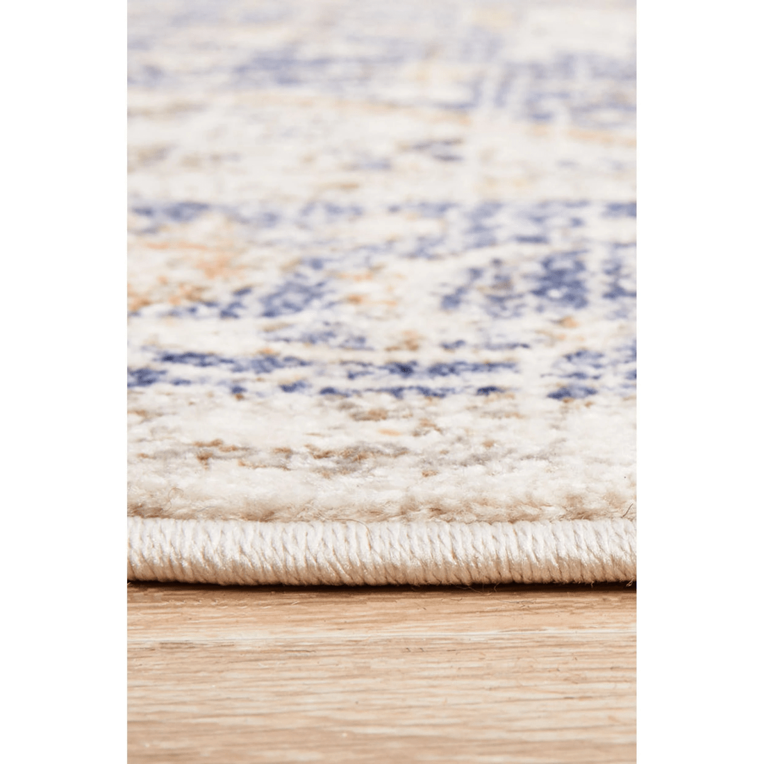7 RUG CULTURE Mayfair Lorissa Round Rug, Ocean Blue &amp; Peach, 10 mm Polypropylene, Power Loomed, Made in Turkey - Blue, 7 of 9