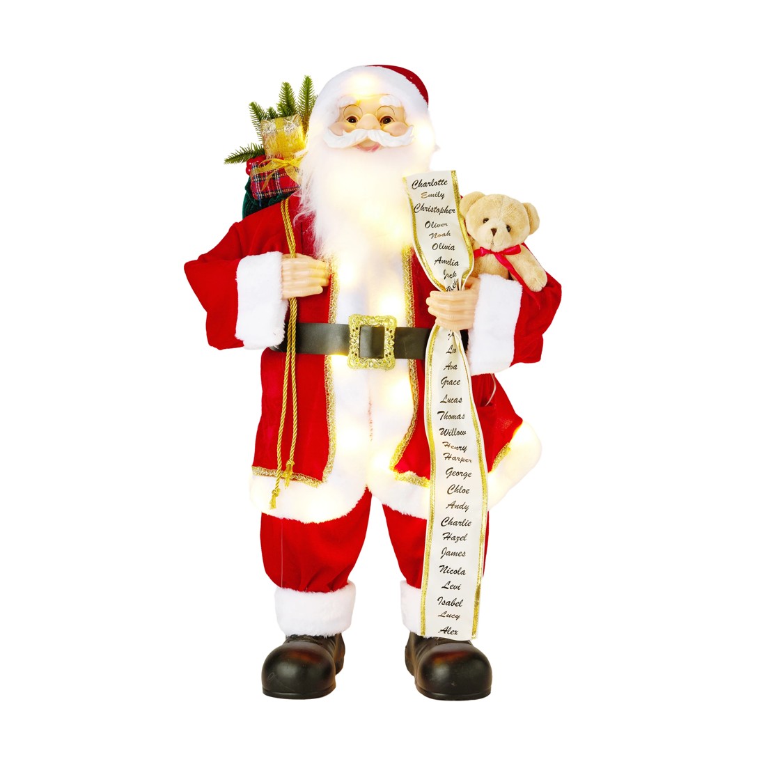 2 Light Up Traditional Santa, 2 of 7