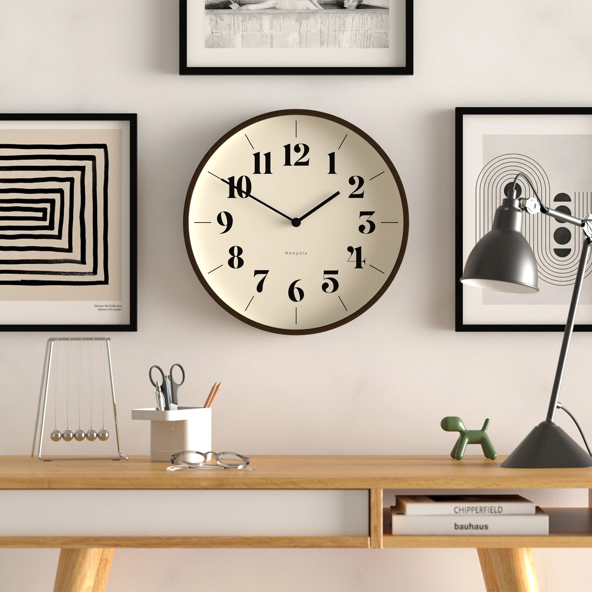 3 Newgate Mr Clarke Clock Dark Wood Hopscotch Dial - Brown, 3 of 4