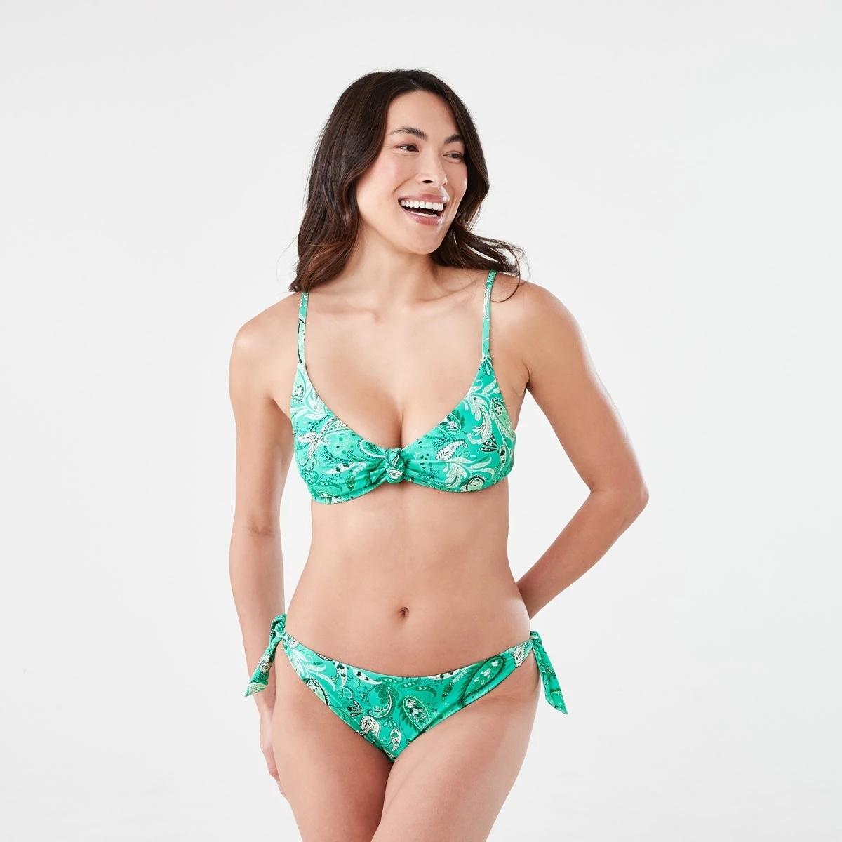 5 Bunny Tie Bikini Briefs GREEN PAISLY CABANA GREEN, 5 of 5