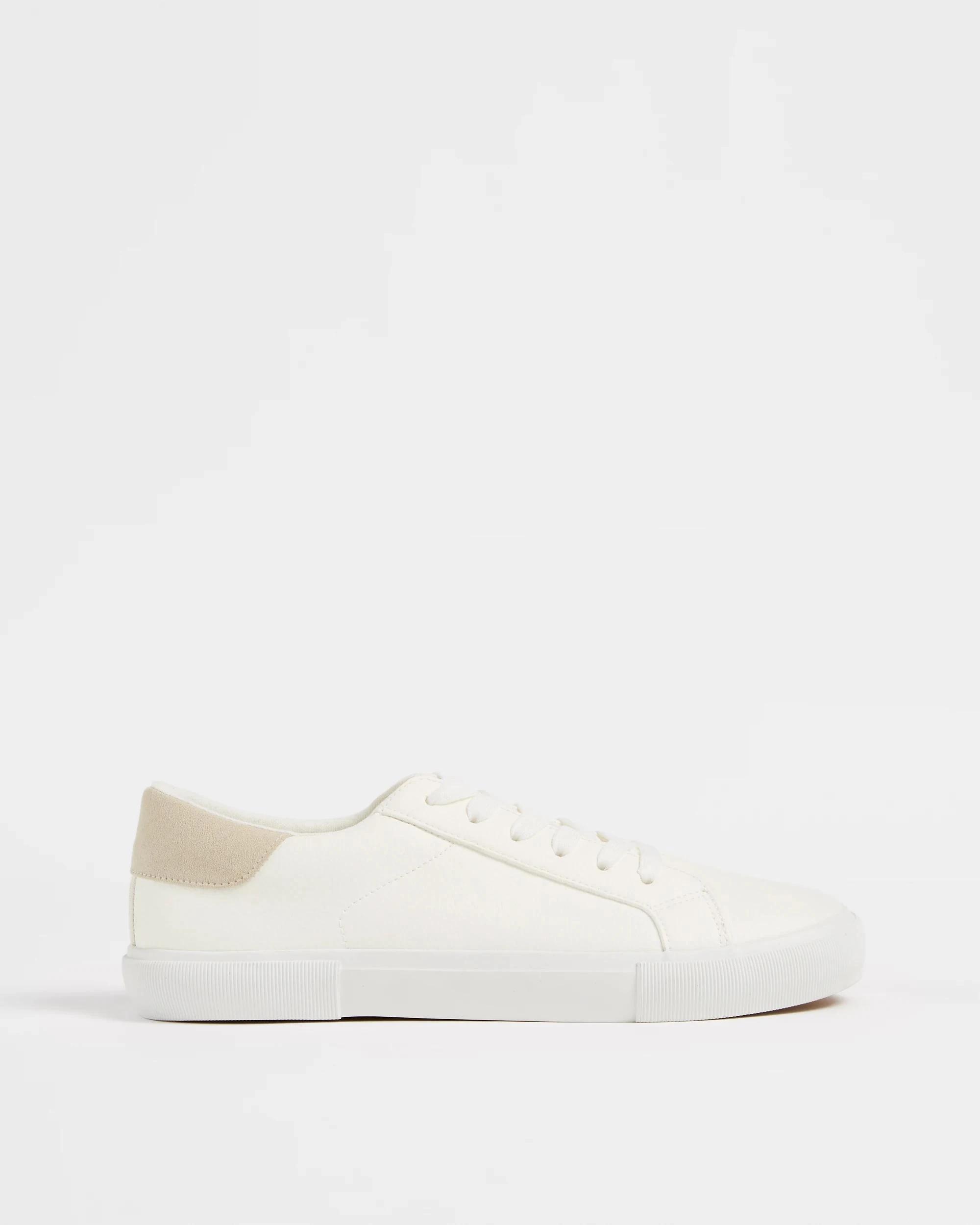 1 Target Man Mens Pebble PU Sneaker WHITE, 1 of 3