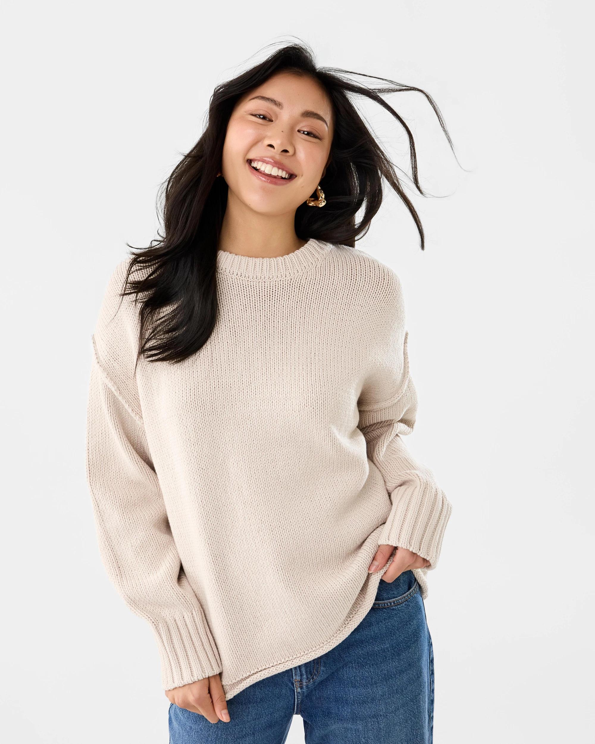 1 Exposed Seam Jumper Nat Beige, 1 of 8