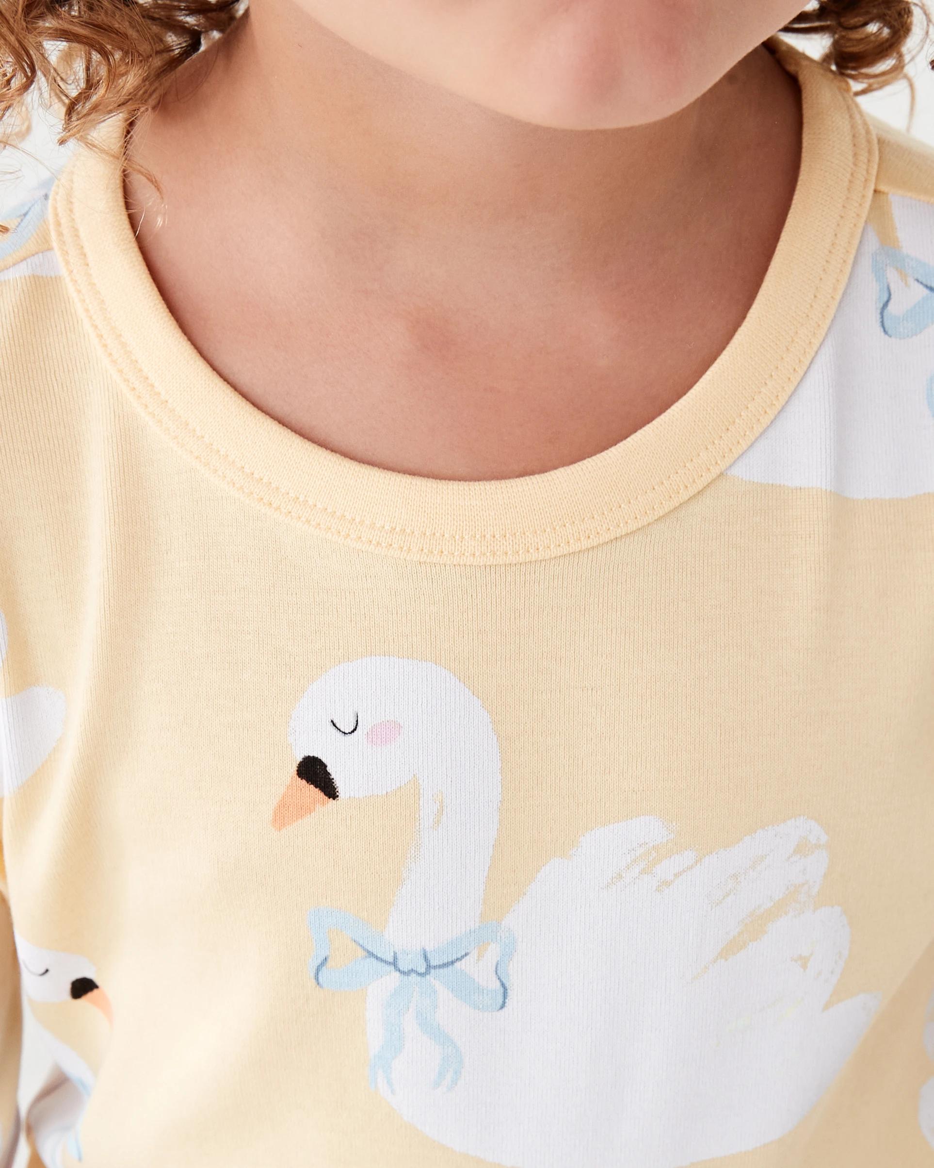 4 Ribbed Pyjama Set Ylw Swans, 4 of 7