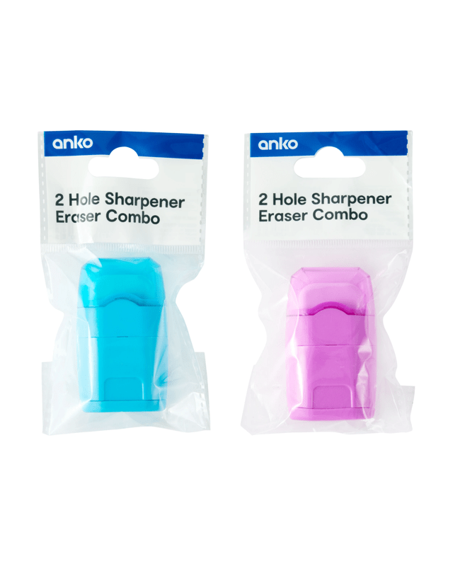 2 Hole Sharpener Eraser Combo - Asso
