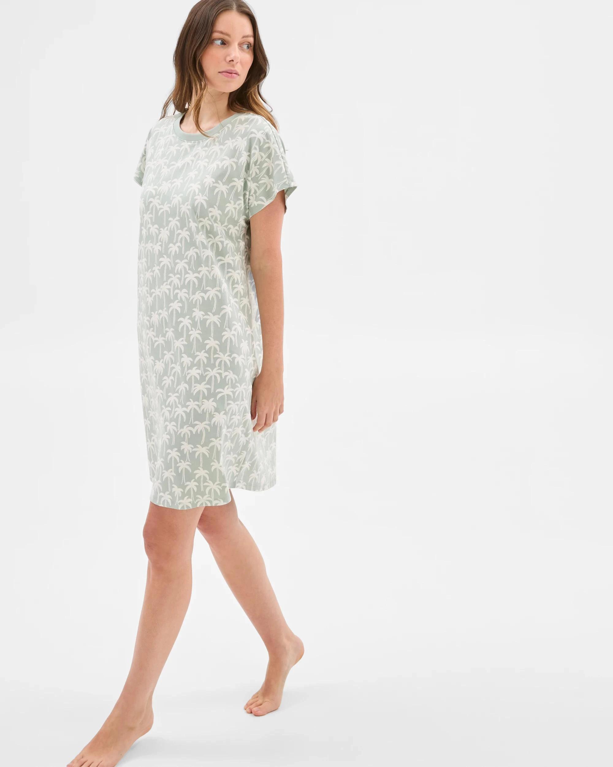 4 Target Woman Australian Cotton Blend T-Shirt Nightie PALM, 4 of 5