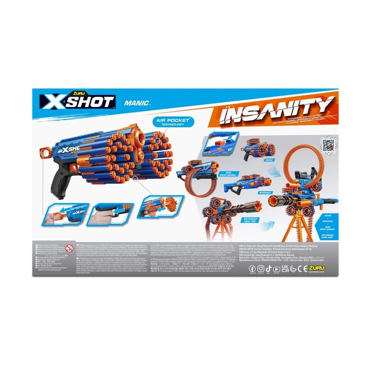 7 Zuru X-Shot Insanity Manic Blaster 24 Darts, 7 of 10