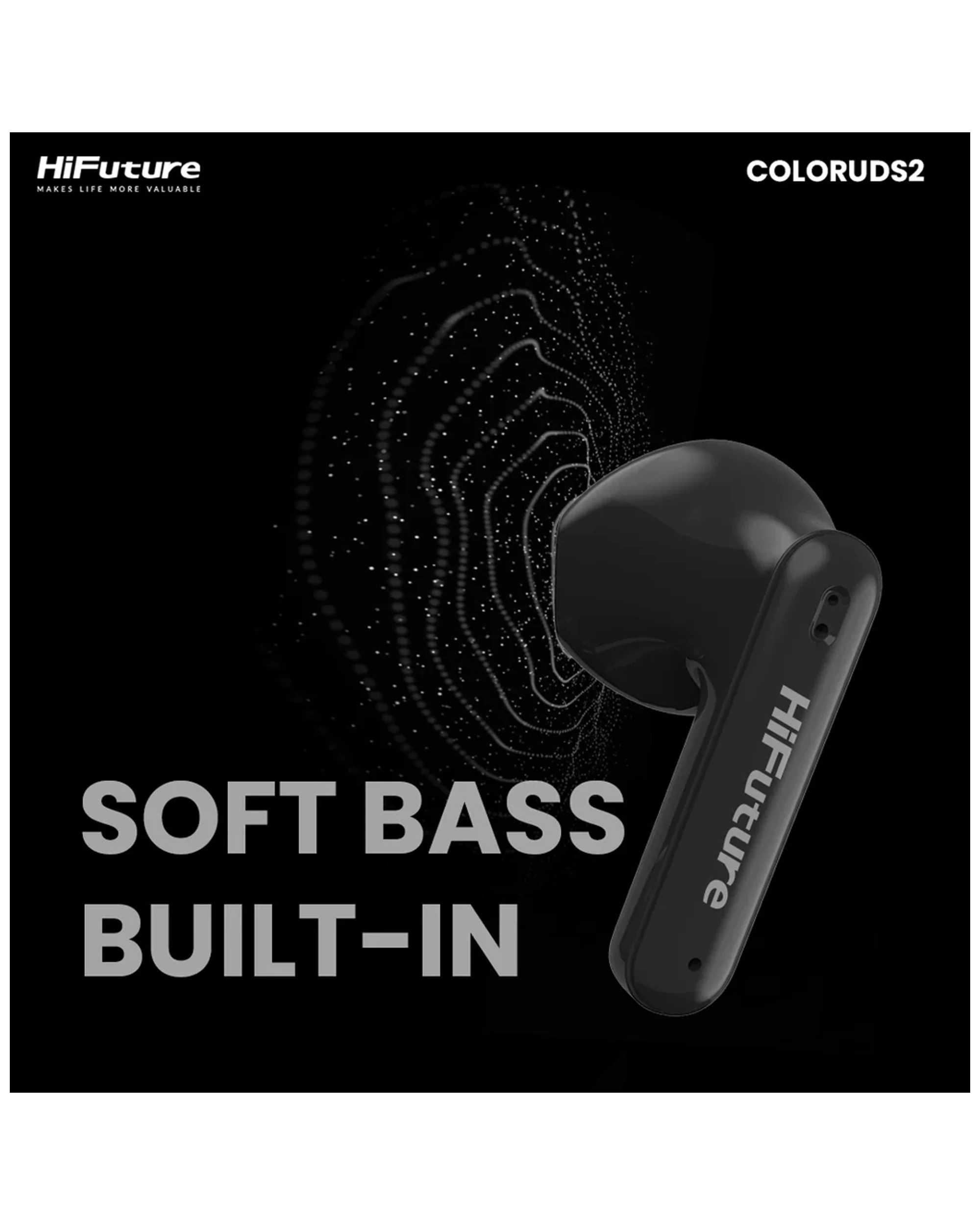 5 Hifuture Colourbuds2 True Wireless Bluetooth Soft Bass Earbuds Pink - Long Battery Waterproof Protection
 - Pink, 5 of 10