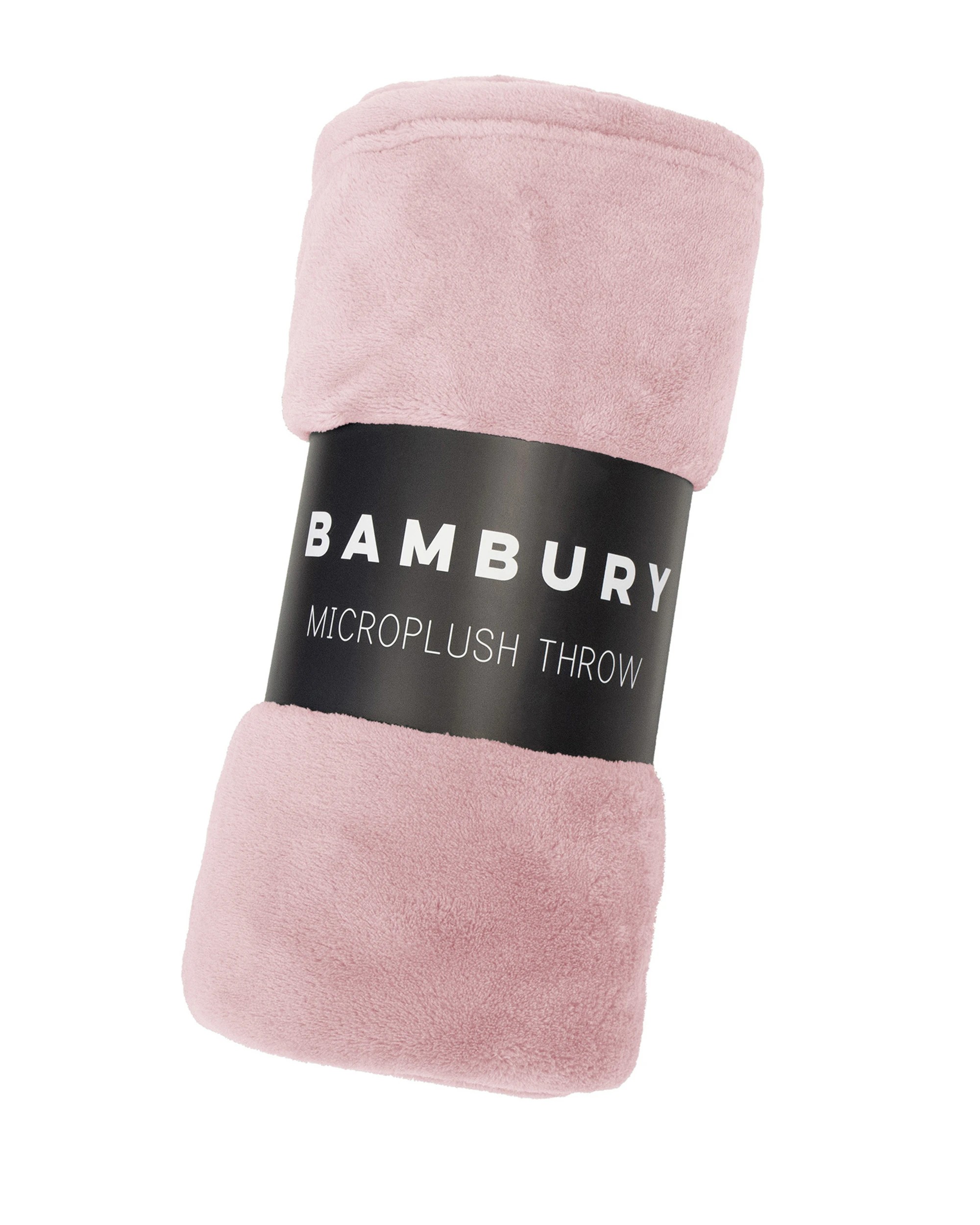 2 Bambury Microplush Soft Cosy Throw Rug Blush - Pink, 2 of 3
