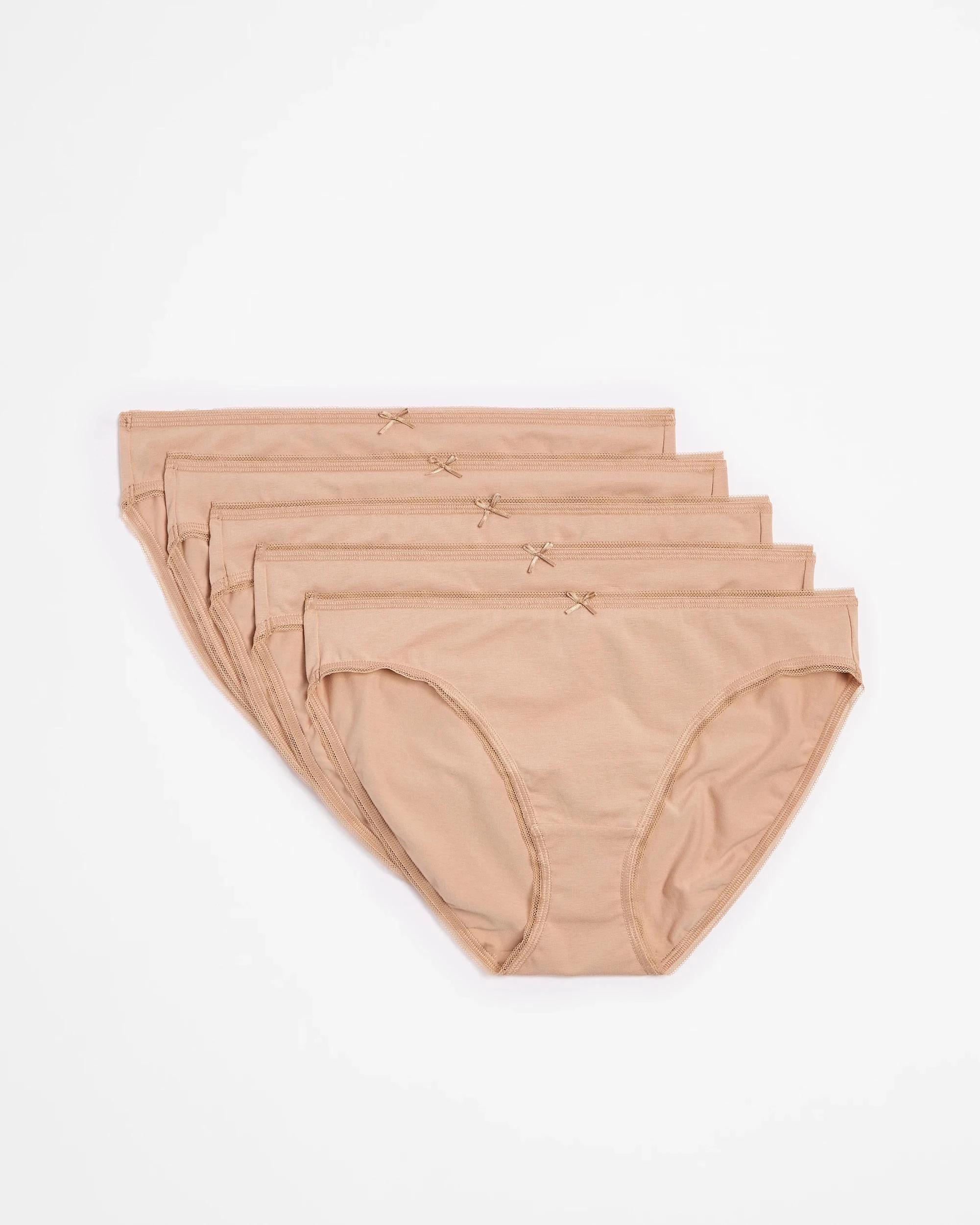 1 Target 5 Pack Cotton/Elastane Bikini Briefs LATTE, 1 of 5