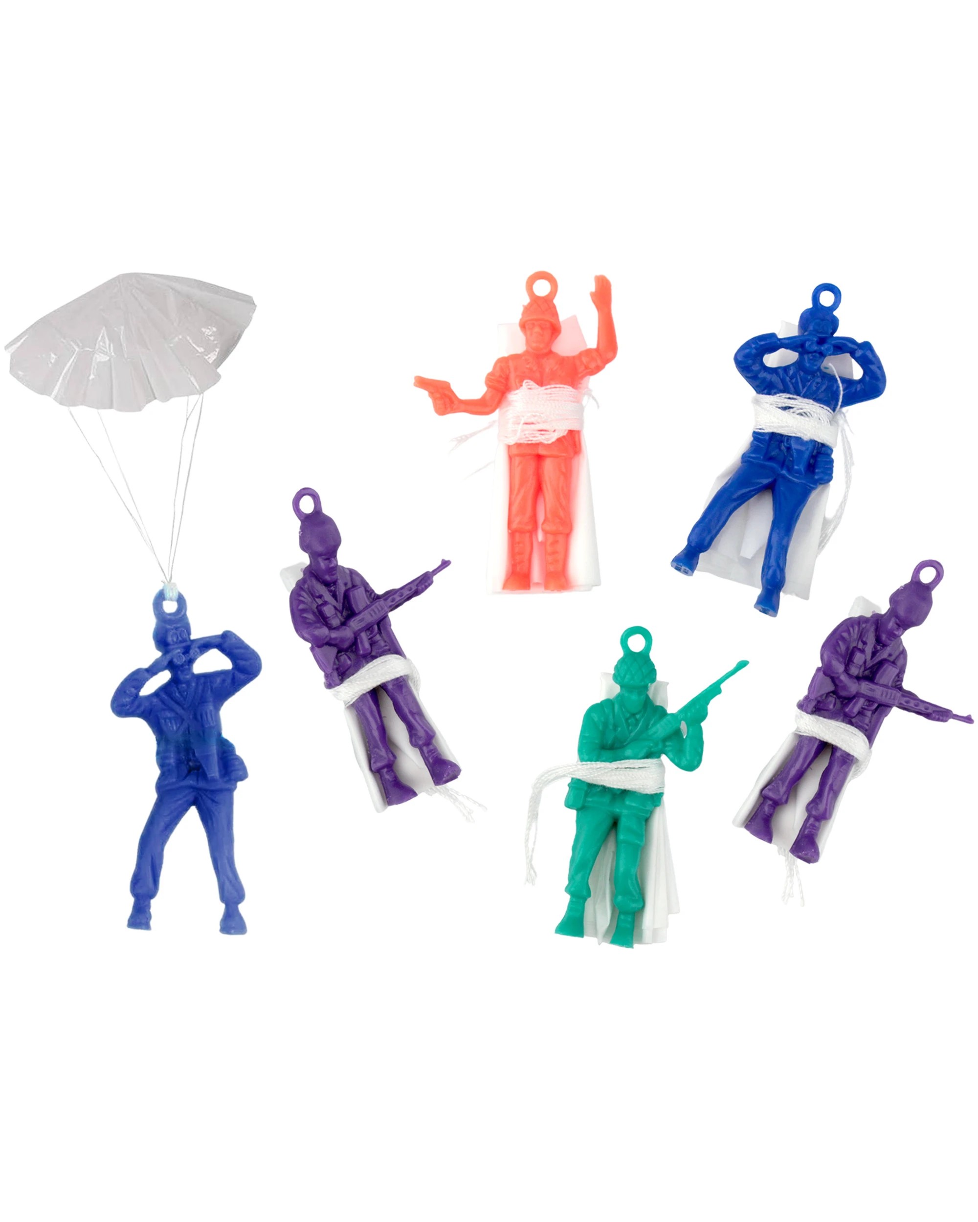 1 Meteor Plastic Parachute Men Pack of 6, 1 of 2