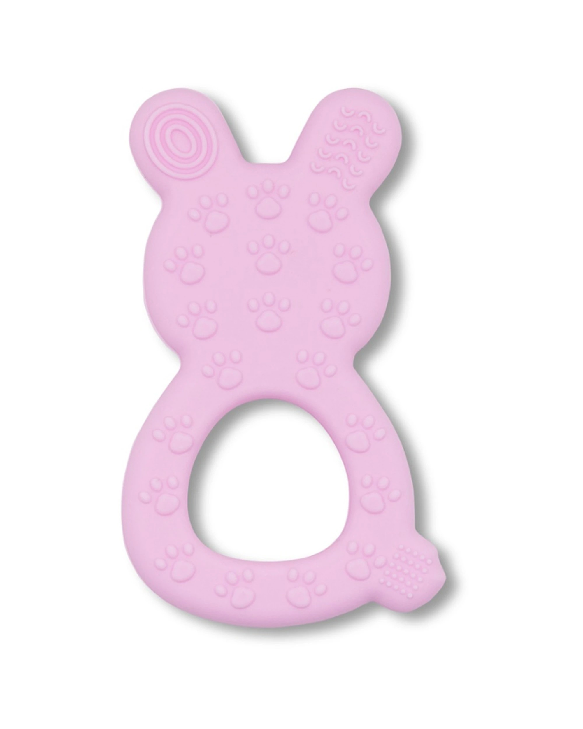 2 Jellystone Designs Moon Teether Wood & Silicone Baby Teething Toy Gums Comforter - Pink, 2 of 2