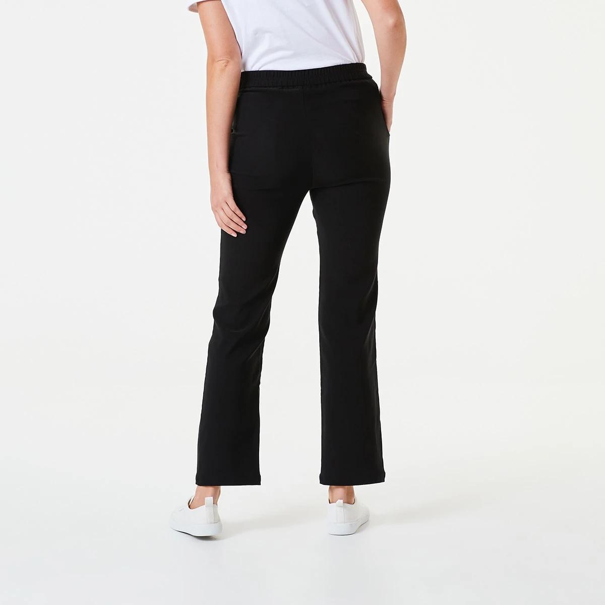3 Pull On Straight Leg Pants BLACK, 3 of 6