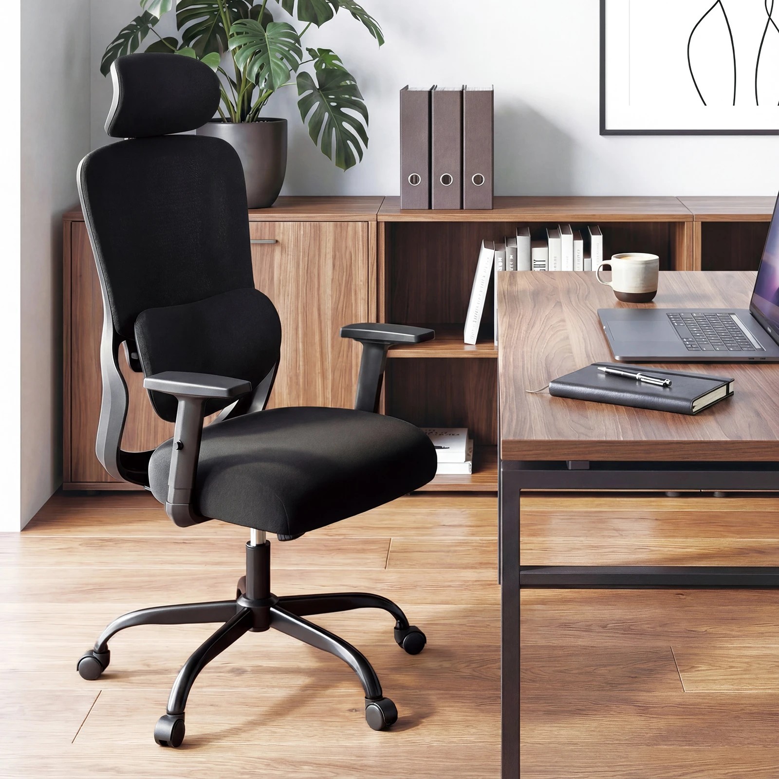 2 Costway Ergonomic Office Chair Gaming Desk Chair Reclining Swivel Armchair Adjustable Executive Chair - Black, 2 of 4