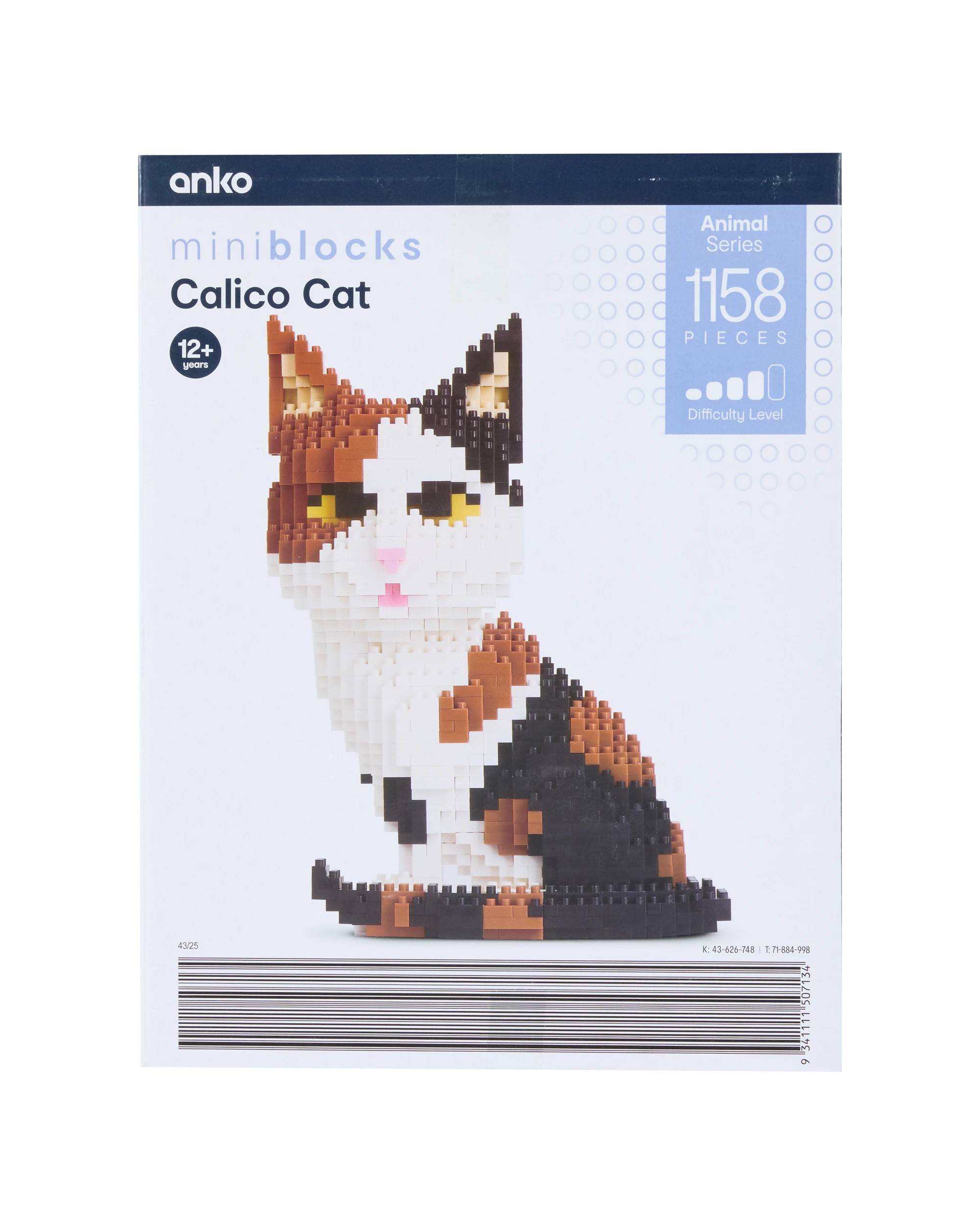 3 1158 Piece Mini Blocks Animal Series: Calico Cat, 3 of 3
