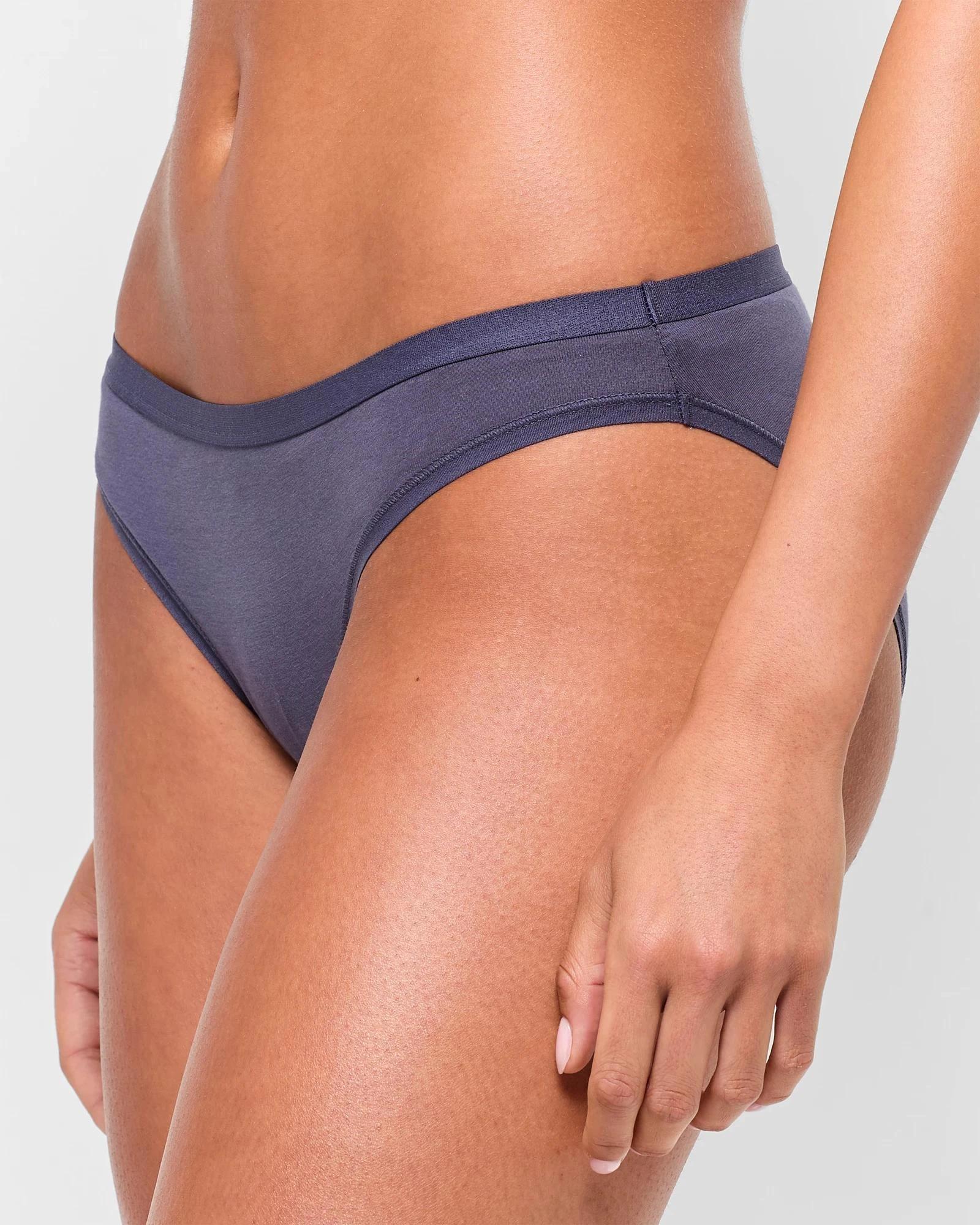 3 Lily Loves Australian Cotton 3 Pack Bikini Briefs WINTER BLUE/FOREVER BLUE/NAVY STRIPE, 3 of 4