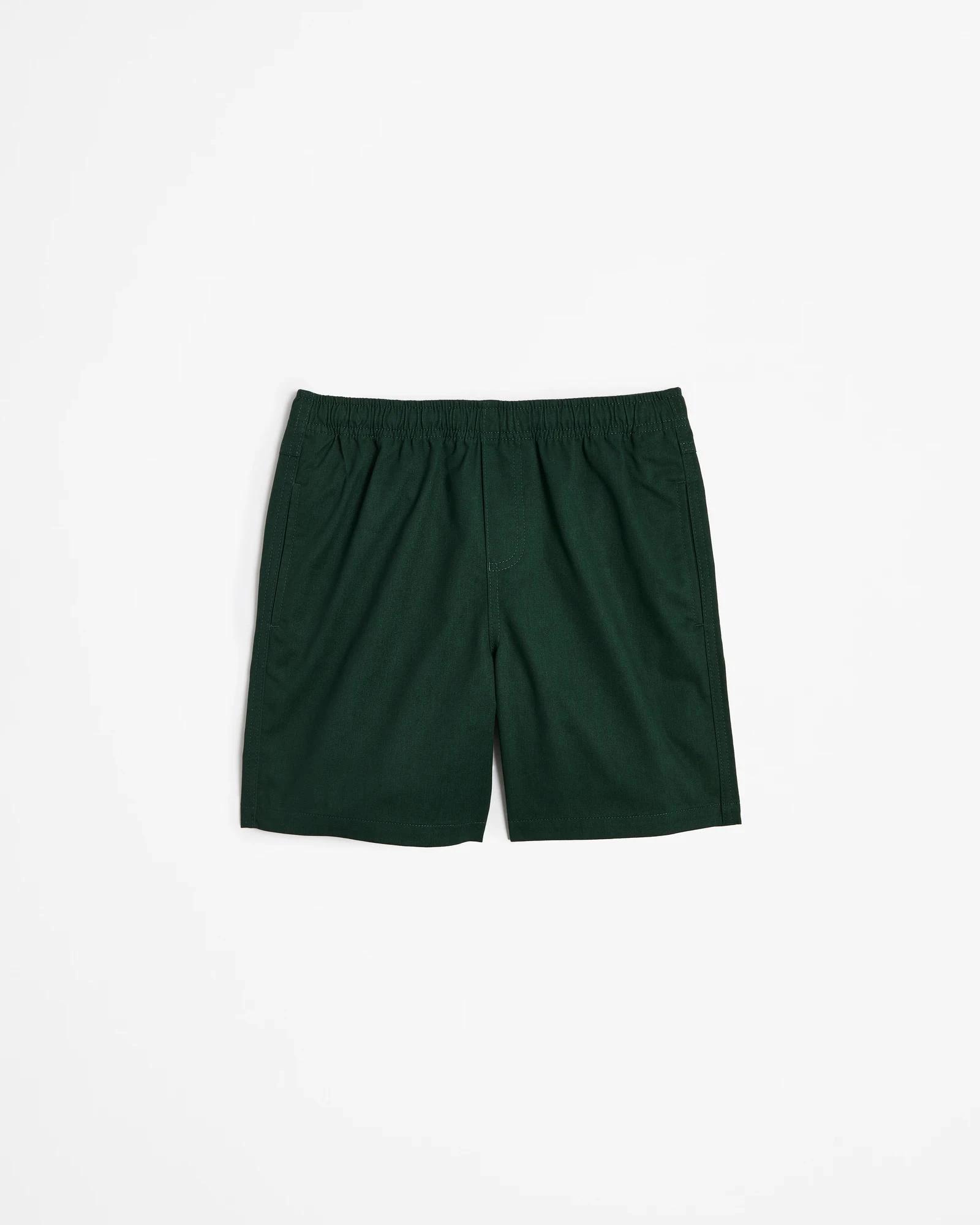 1 Target Kids Australian Cotton Blend 2 Pack School Drill Shorts BOTTLE GREEN, 1 of 3