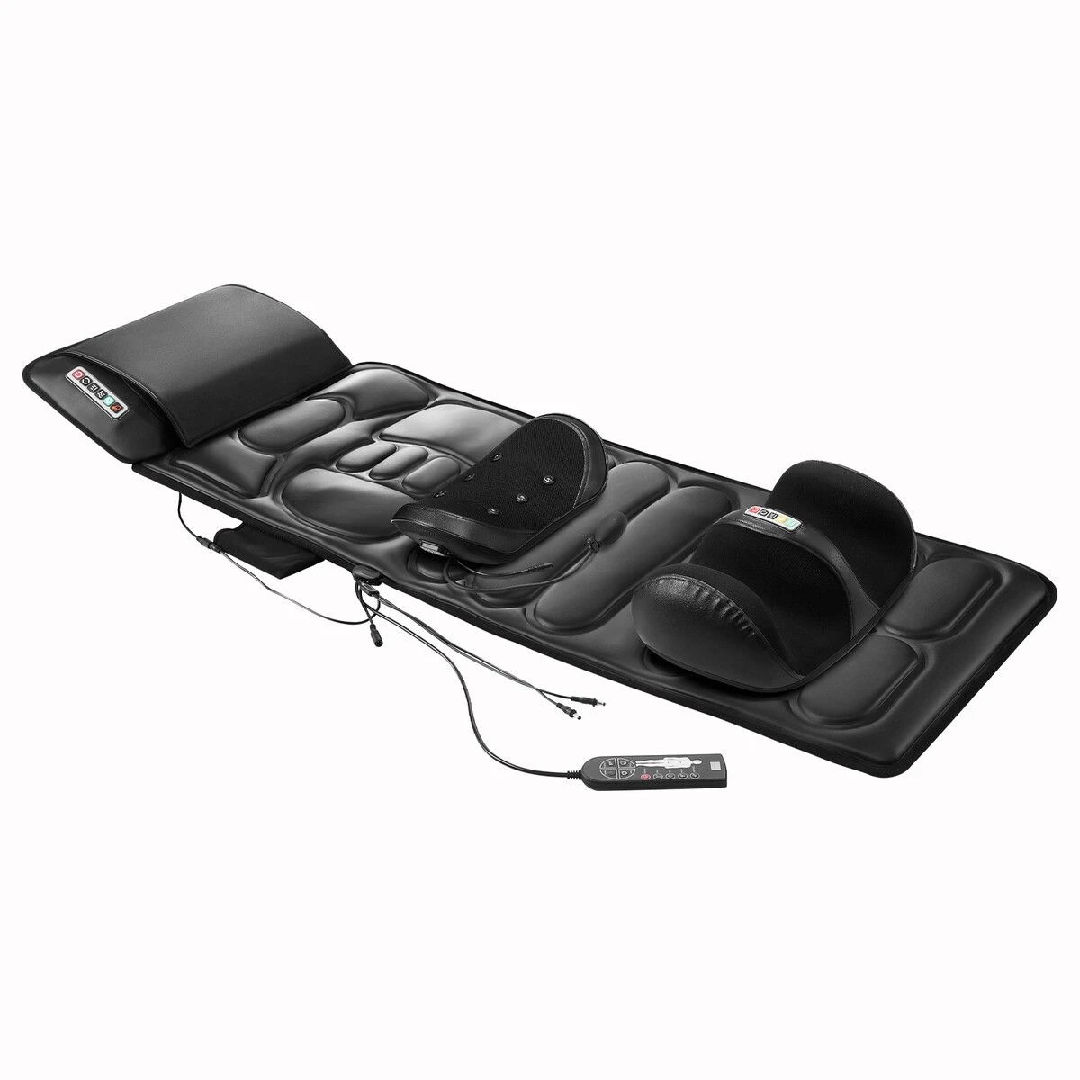 1 HOMASA Full Body Massage Mat Heated Foot Back Massager Shiatsu Vibration Lumbar Support Neck Leg Relax for Mattress Bed, 1 of 3