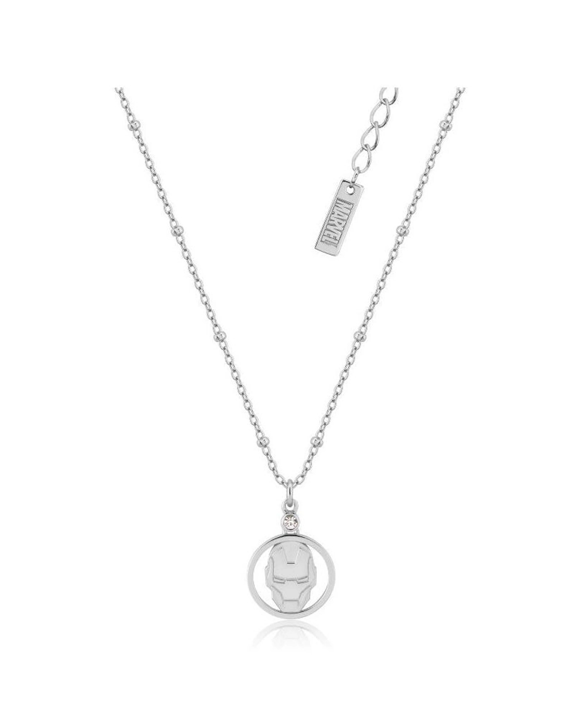 1 Couture Kingdom Sterling Marvel Iron Man Stainless Steel Pendant Necklace - Silver, 1 of 2