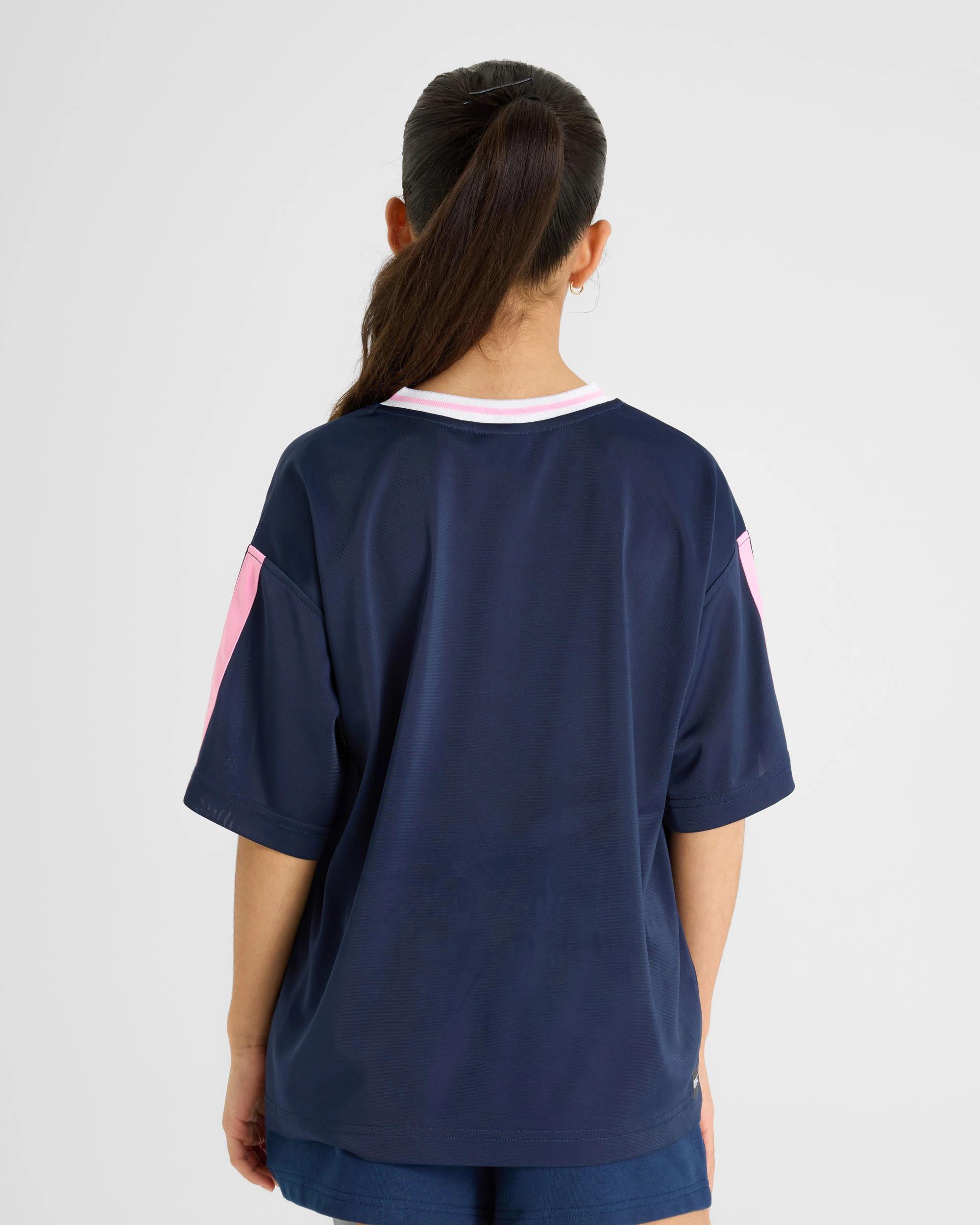 2 Lonsdale London Oversized Sports Jersey T-Shirt NAVY, 2 of 5
