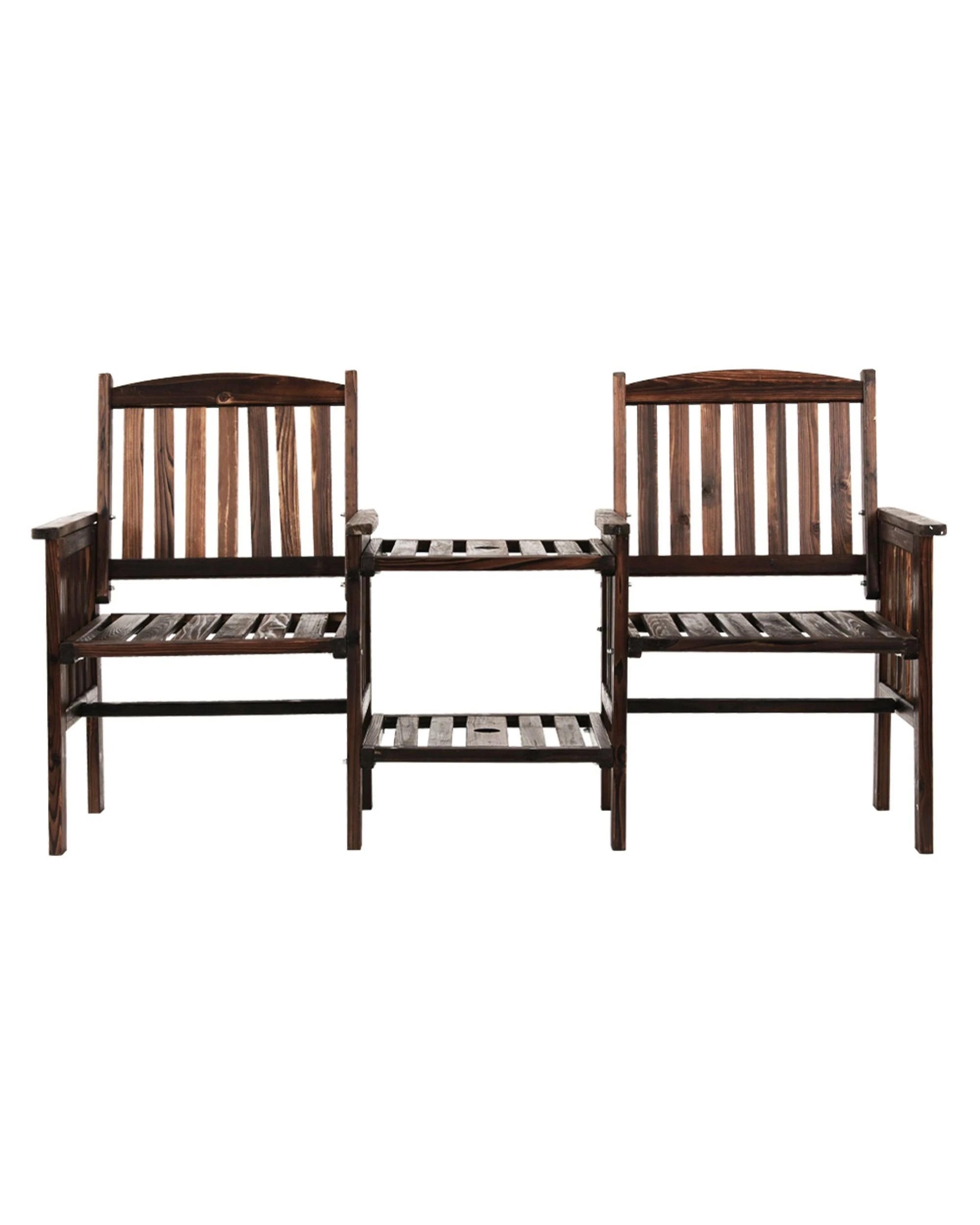 3 Gardeon Outdoor Garden Bench Loveseat Wooden Table Chairs Patio Furniture - Multi, 3 of 5