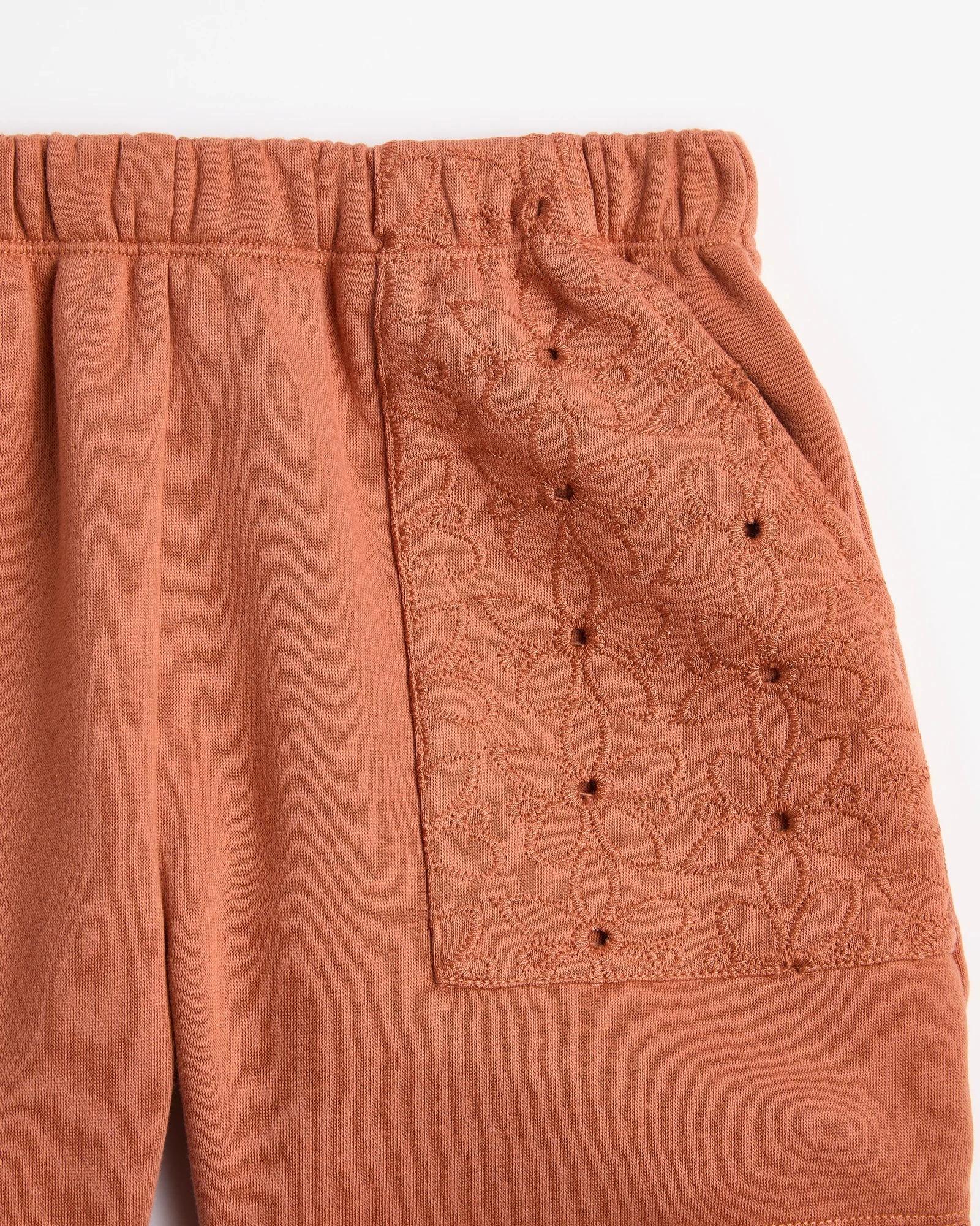 5 Target Australian Cotton Blend Fleece Crochet Pocket Shorts RUST, 5 of 5