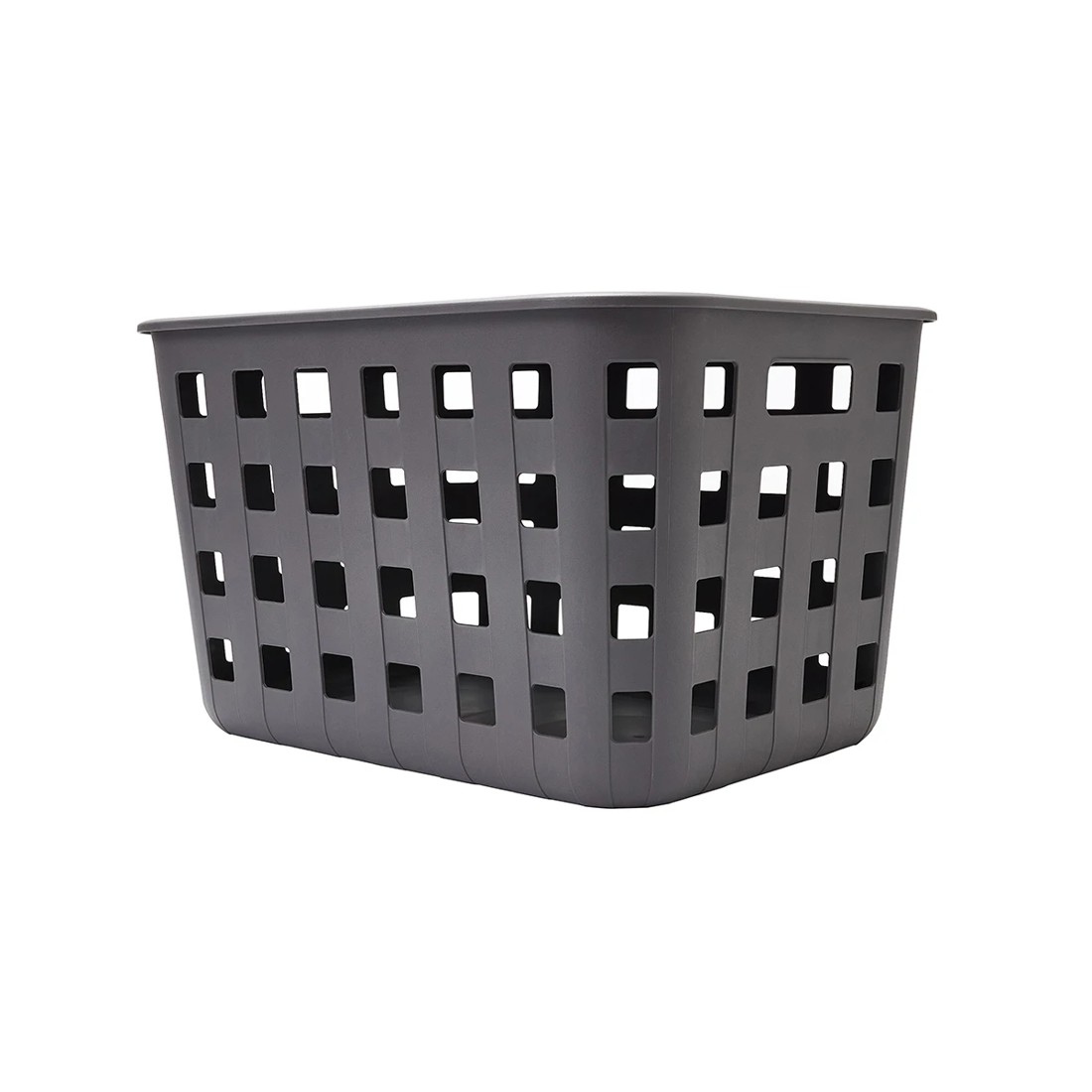 1 45L Rectangle Trellis Basket with Lid - Charcoal, 1 of 8