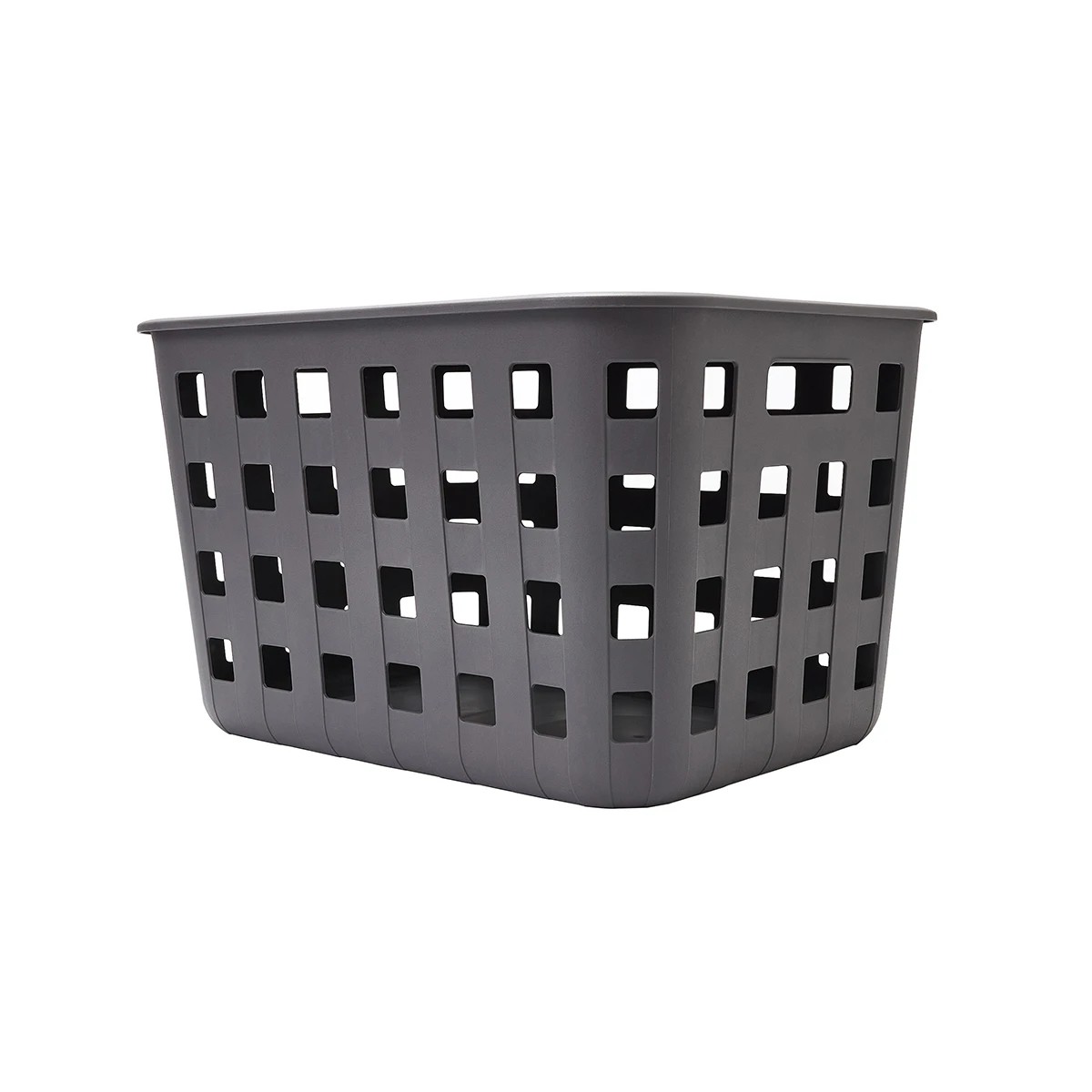 1 45L Rectangle Trellis Basket with Lid - Charcoal, 1 of 8