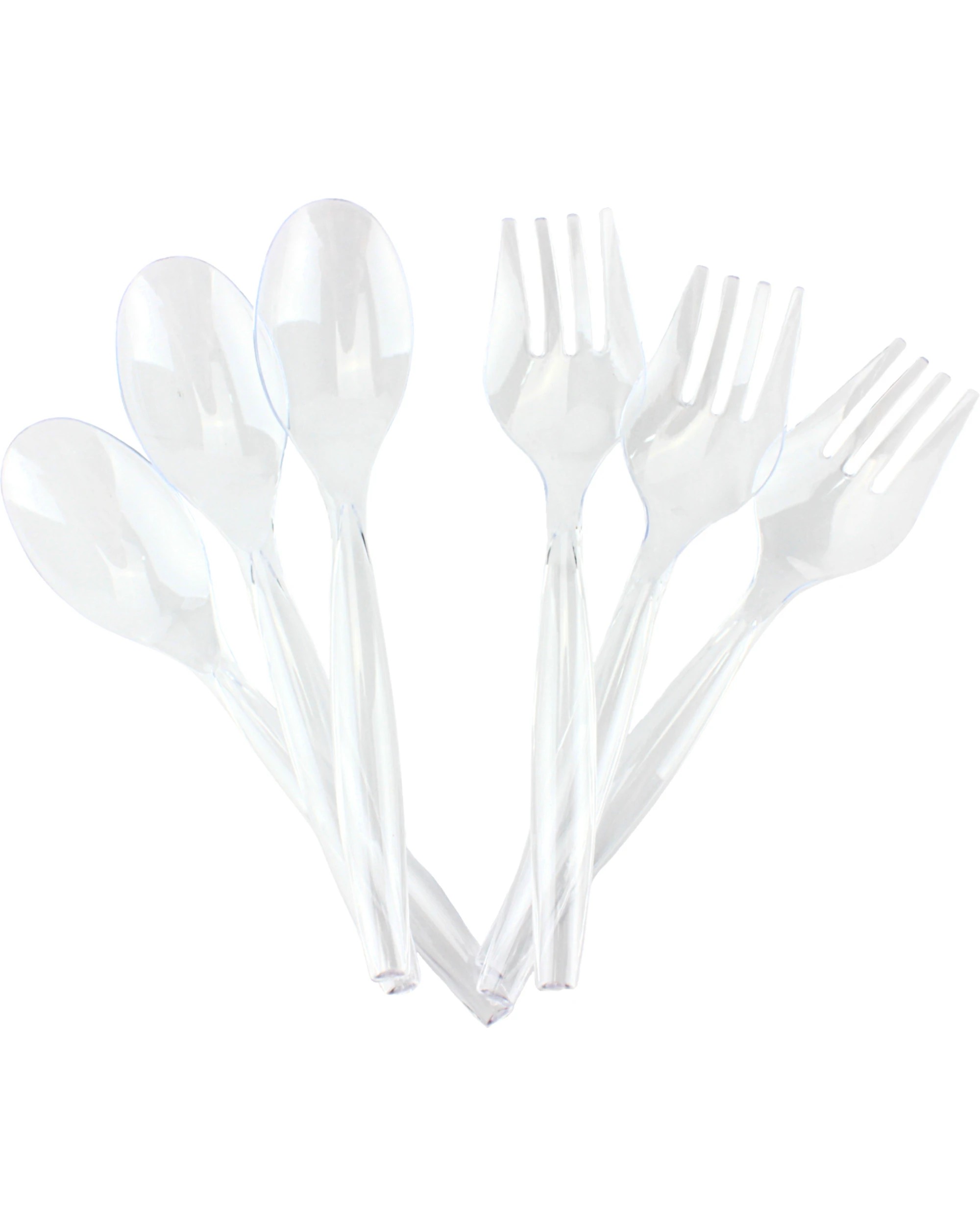 1 Made 2 Party Plastic Salad Servers 6 Pieces - Clear, 1 of 3