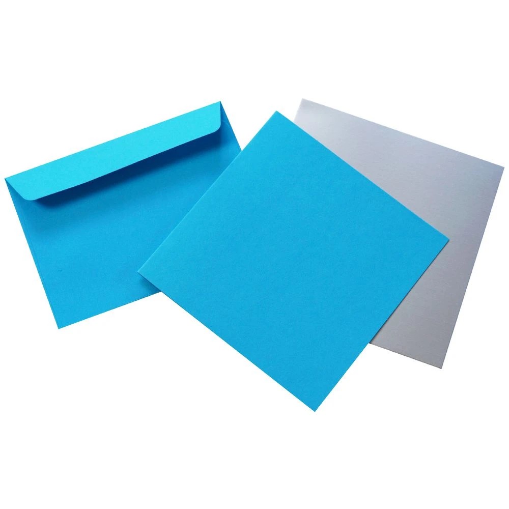 3 Qcut Folding Cards Set Blue/Silver Foil, 3 of 3