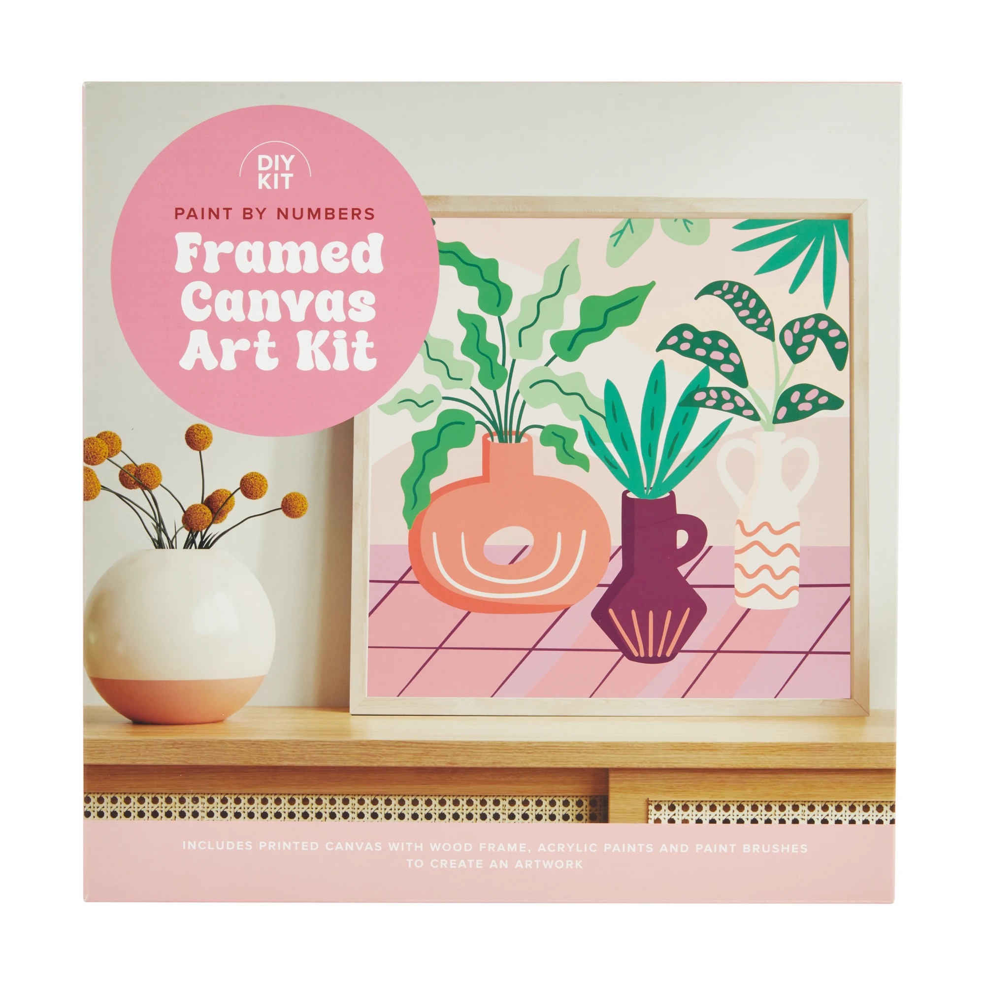 1 Paint By Numbers Framed Canvas DIY Art Kit, 1 of 4