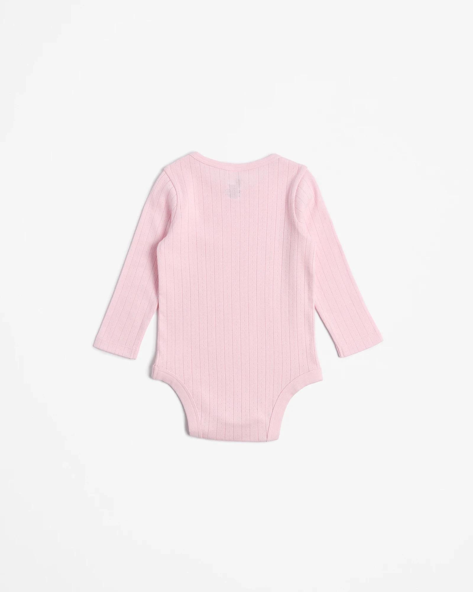 4 Target Baby Organic Cotton Pointelle Bodysuit PINK, 4 of 4