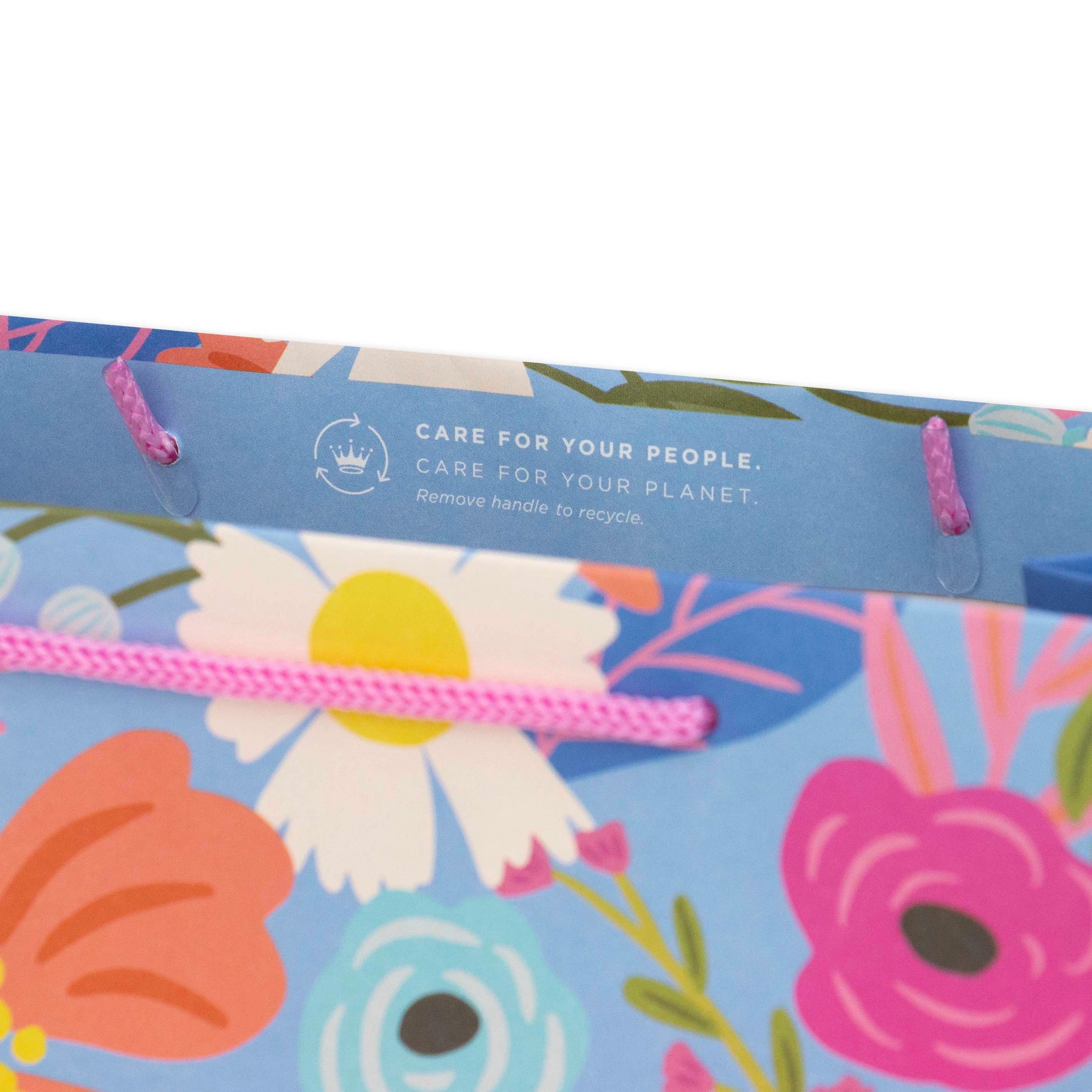 3 Hallmark Large Gift Bag - Blue Floral, 3 of 3
